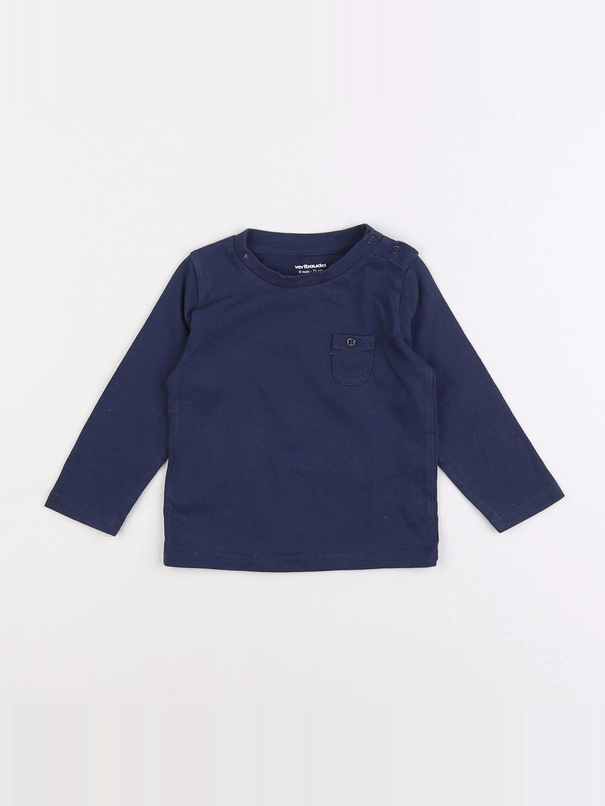 Vertbaudet - tee-shirt bleu - 9 mois