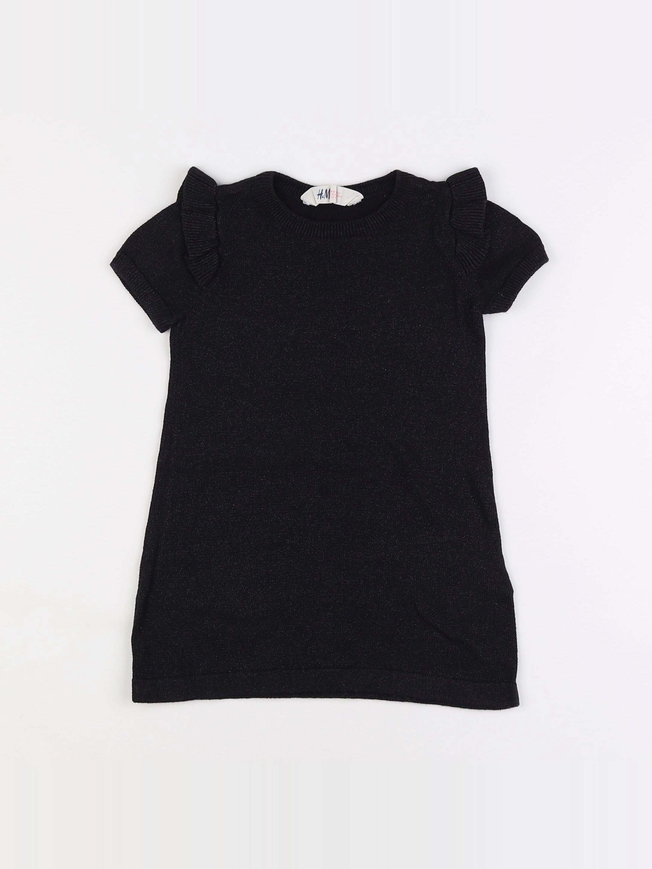 H&M - robe noir, argent - 18 mois à 2 ans