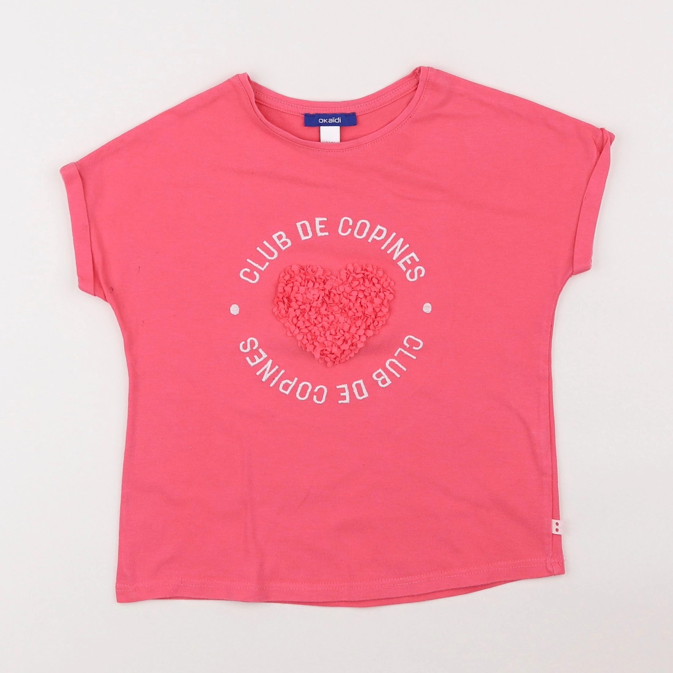 Okaidi - tee-shirt rose - 8 ans