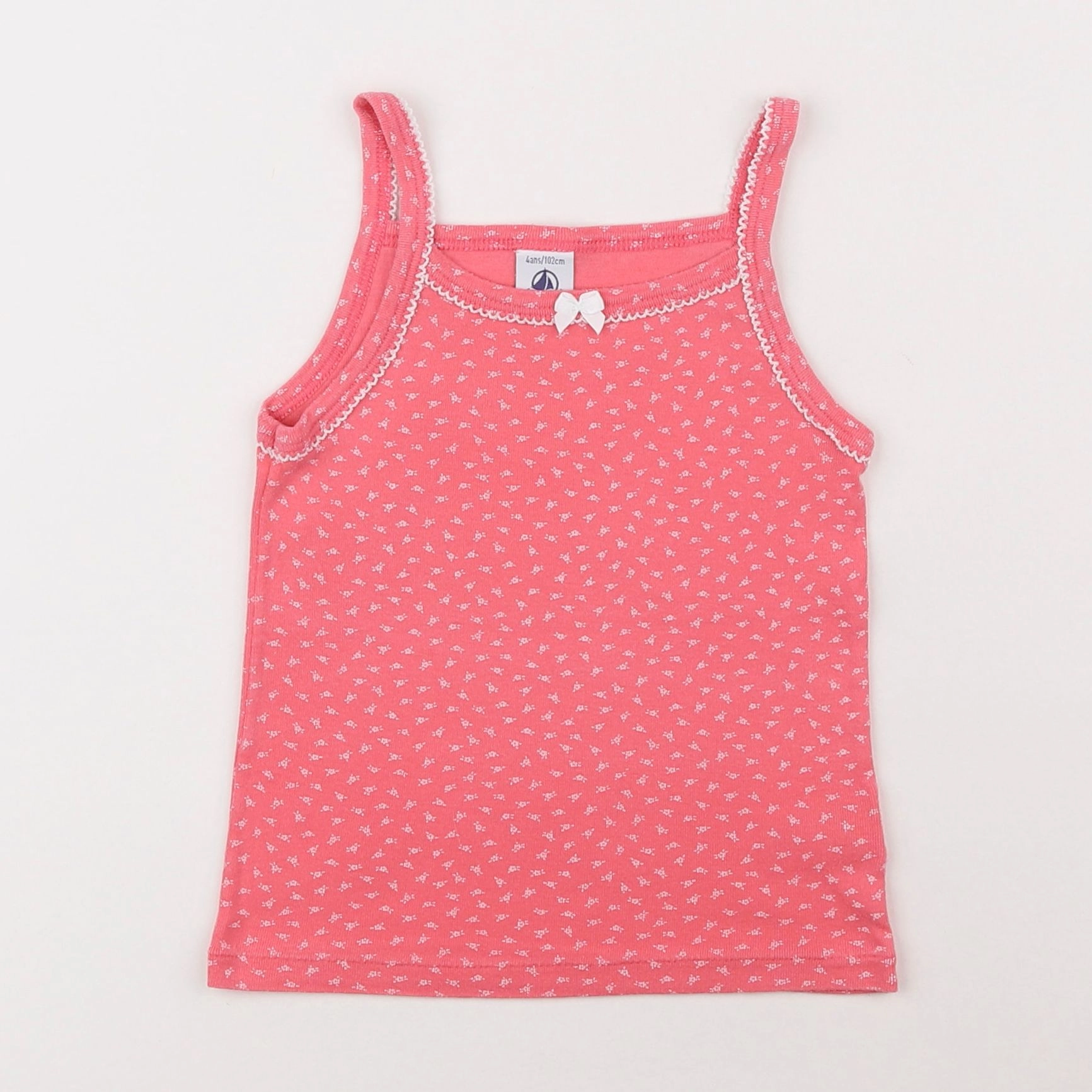 Petit Bateau - maillot de corps rose - 4 ans