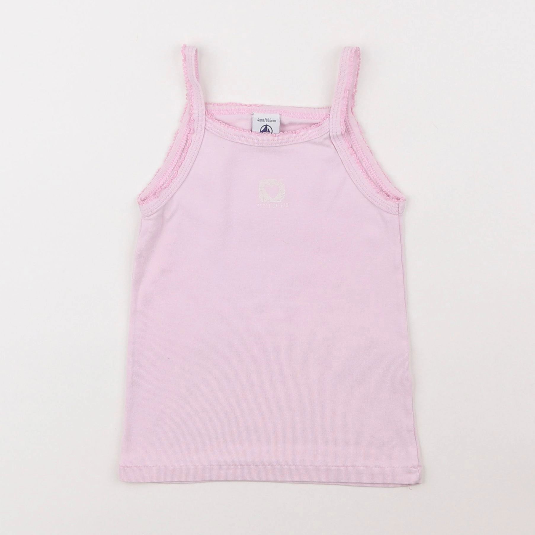 Petit Bateau - maillot de corps rose - 4 ans