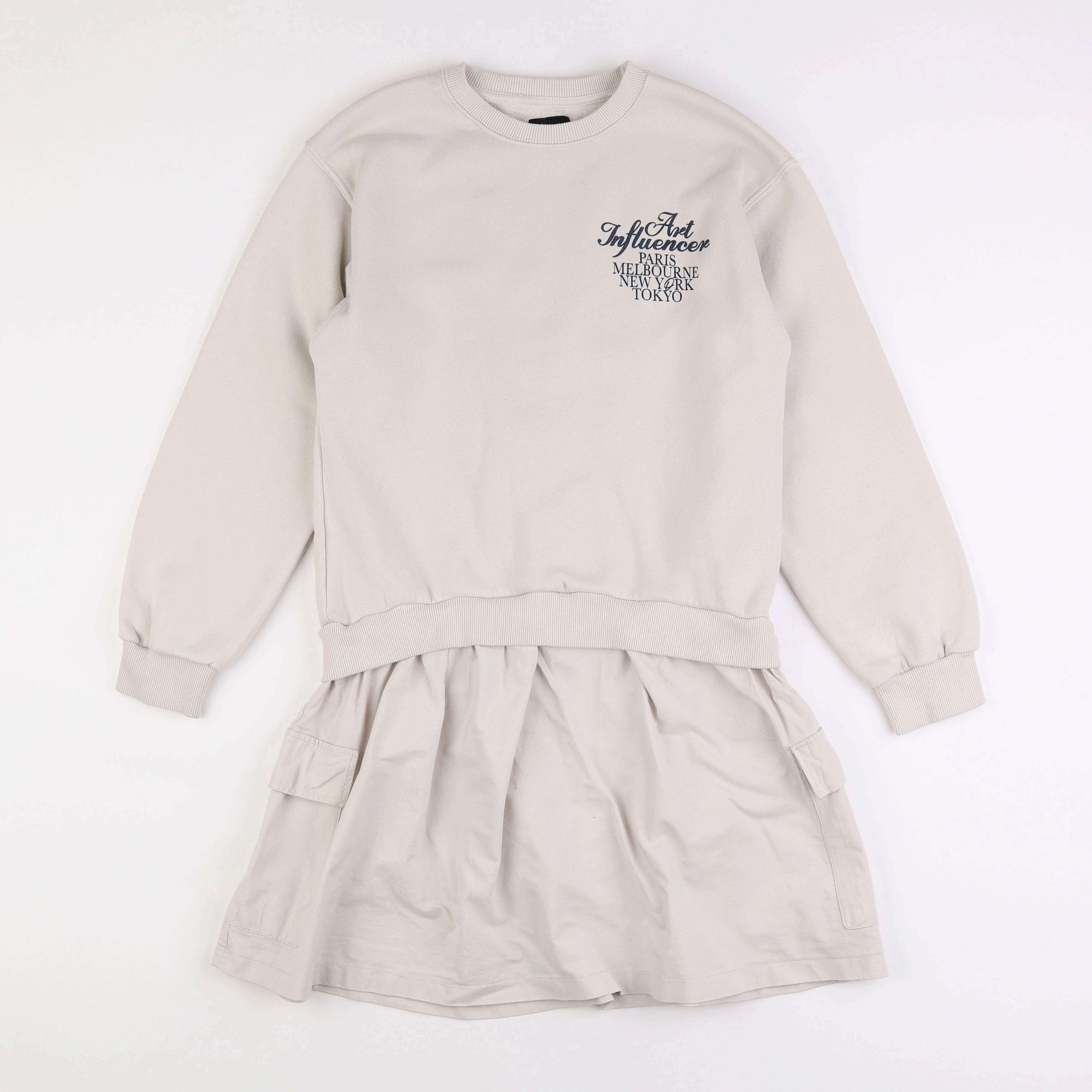 Zara - robe imprimé au dos beige - 11/12 ans