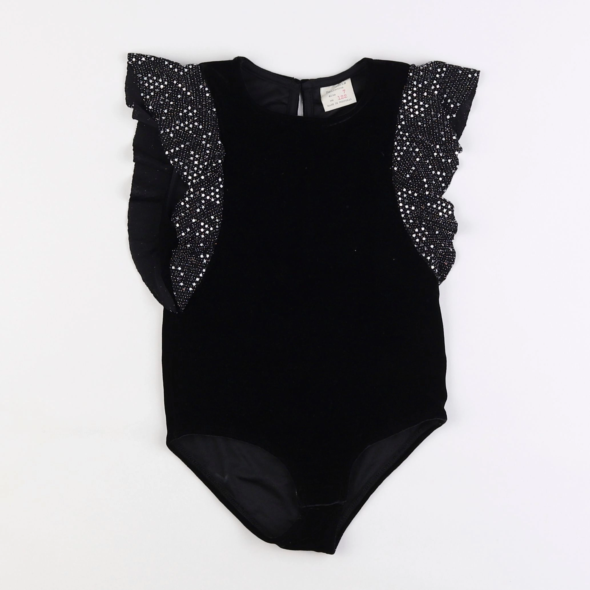 Zara - body tee-shirt noir - 7 ans