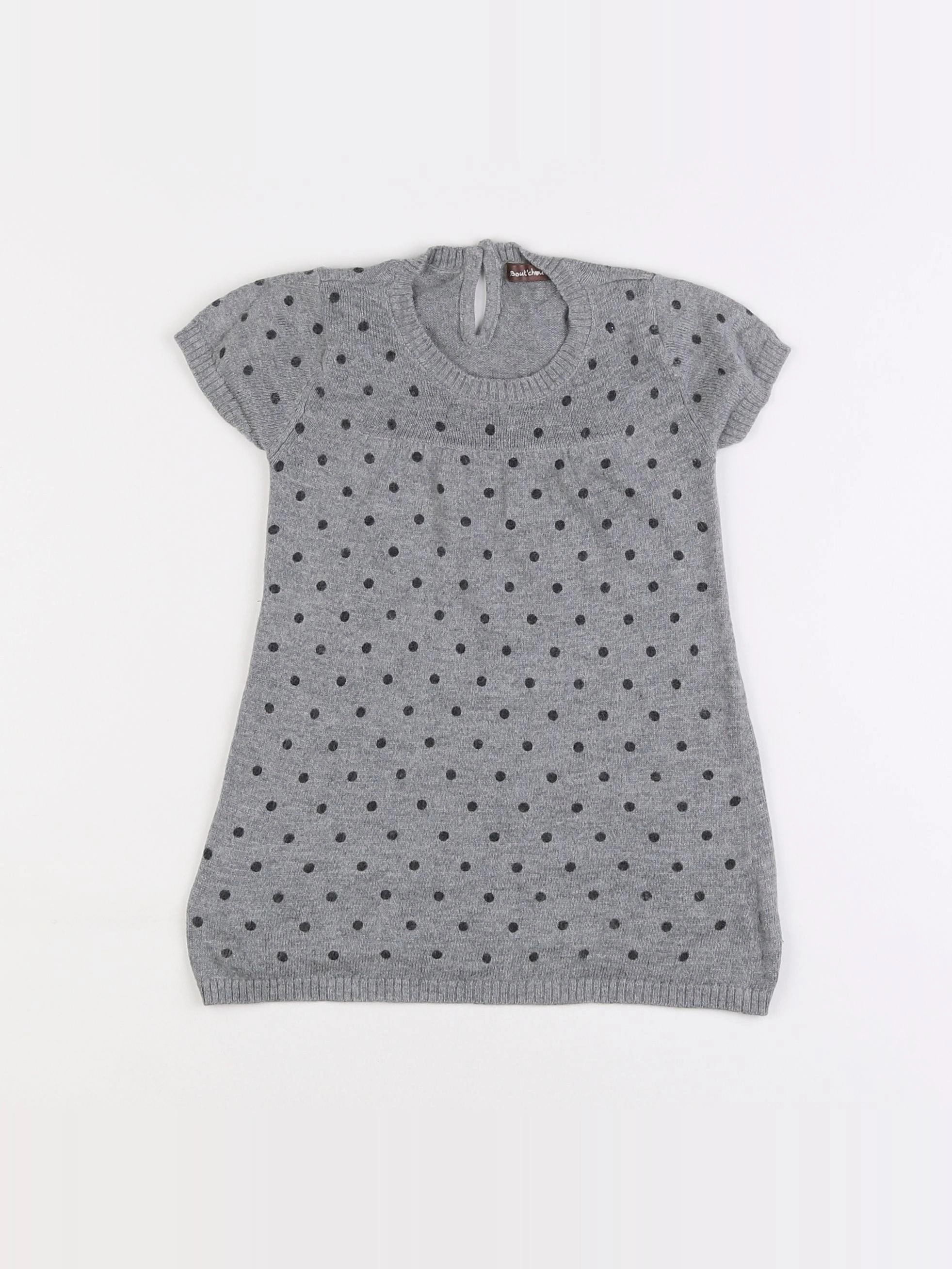Boutchou - robe gris, noir - 12 mois