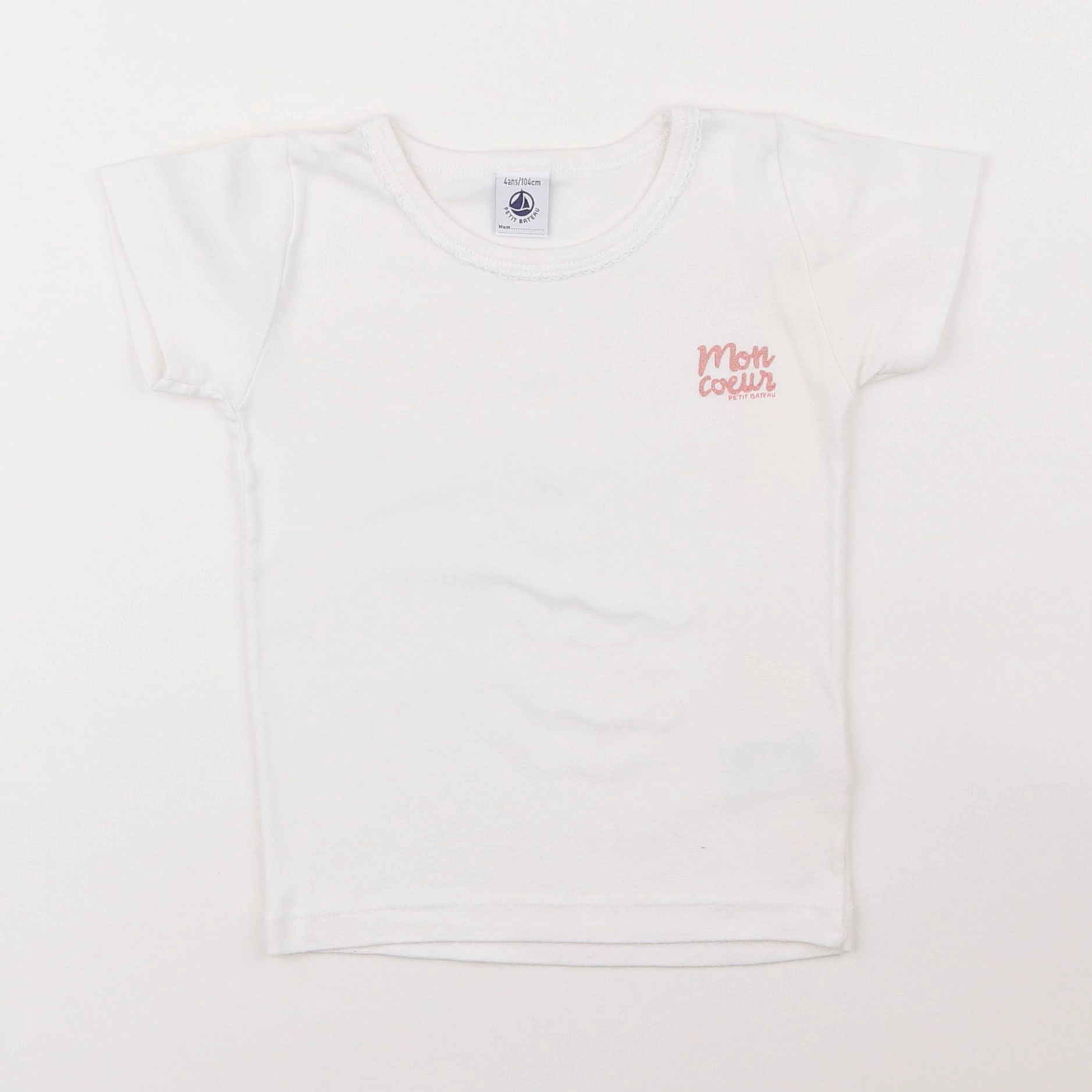 Petit Bateau - maillot de corps blanc - 4 ans