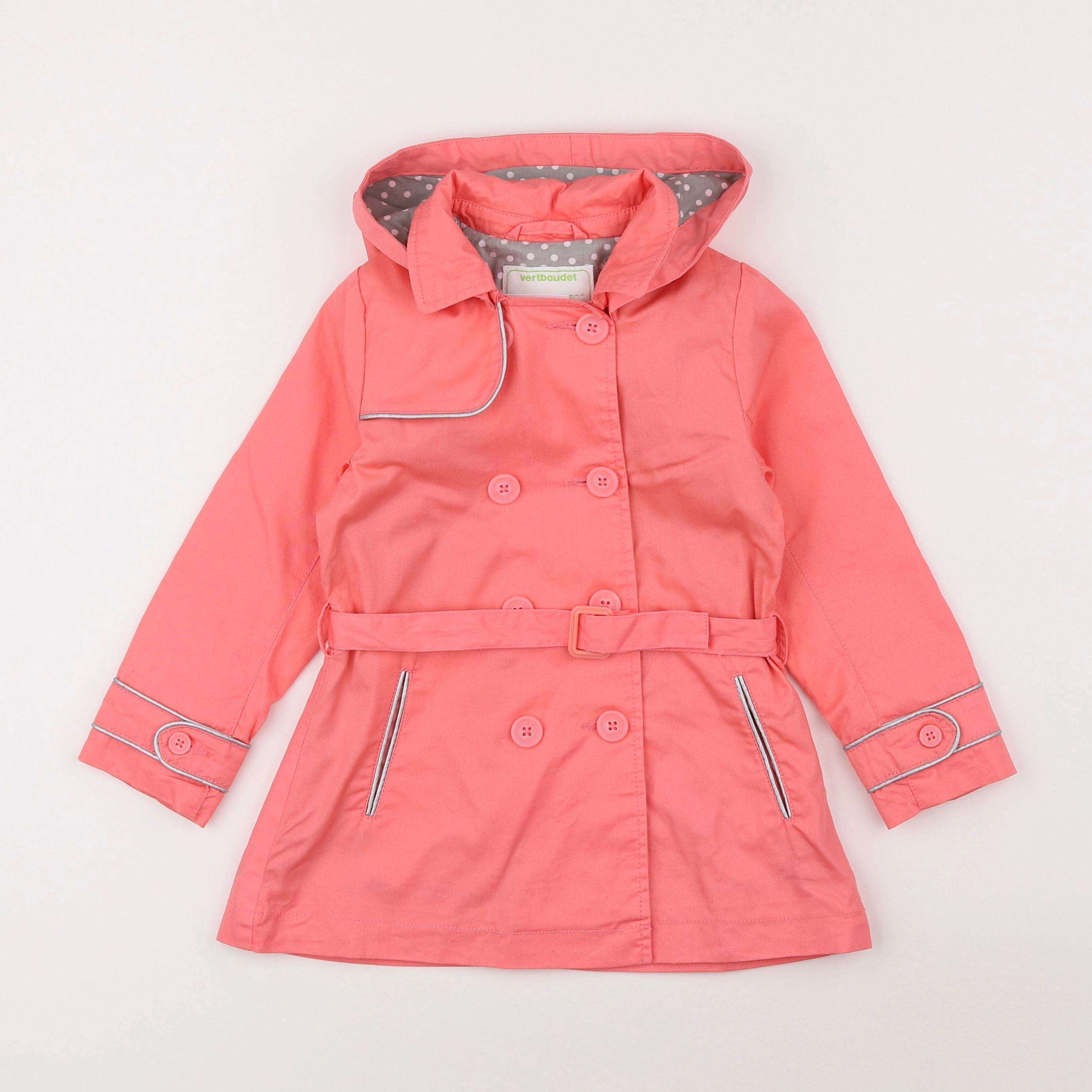 Vertbaudet - trench rose - 4 ans