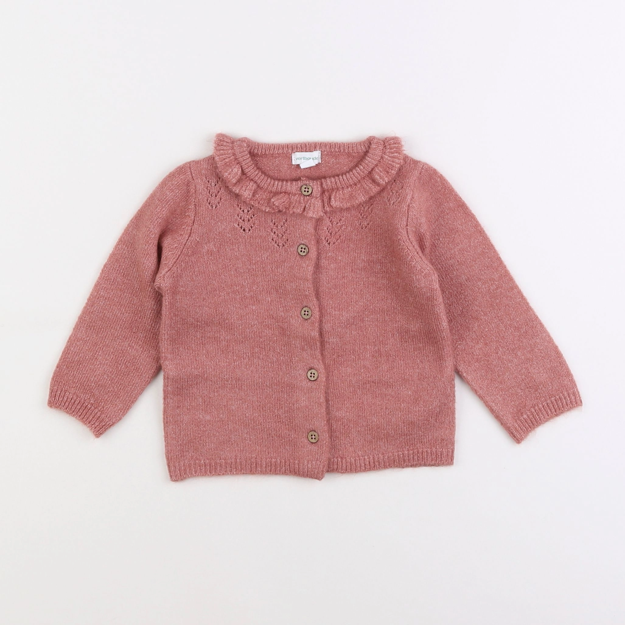 Vertbaudet - gilet rose - 9 mois