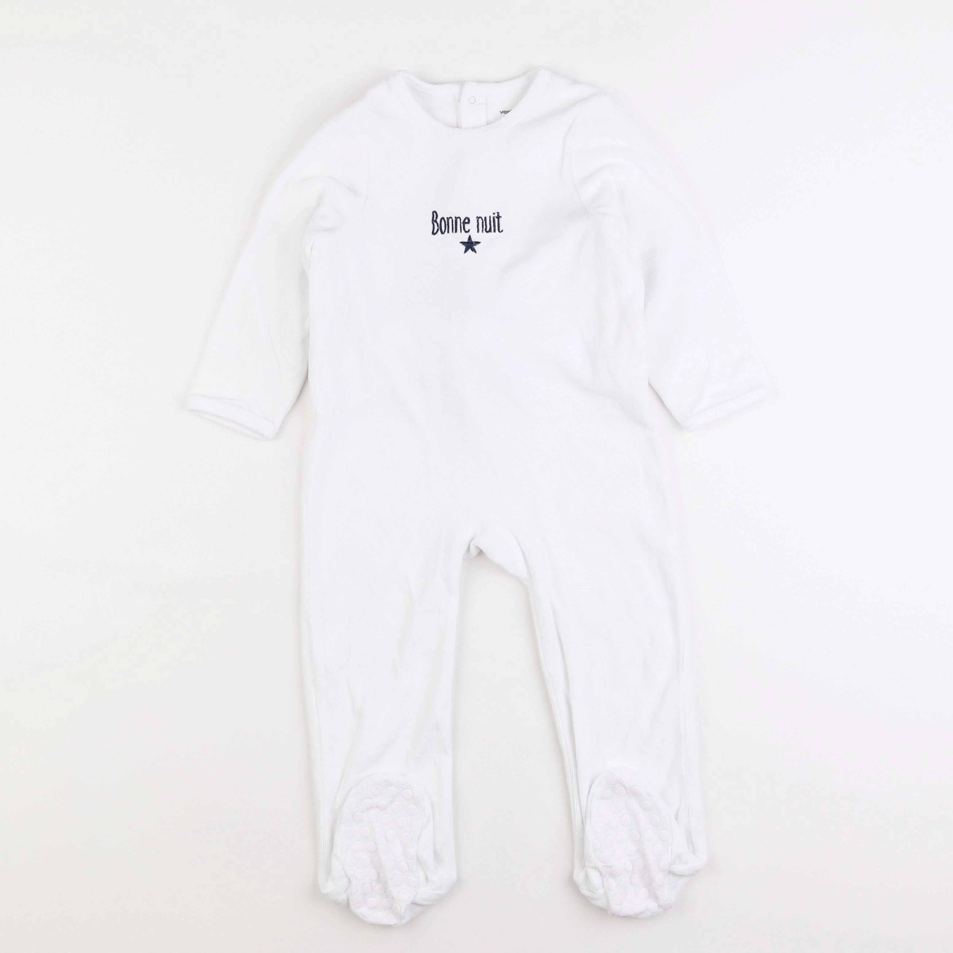 Vertbaudet - pyjama velours blanc - 3 ans