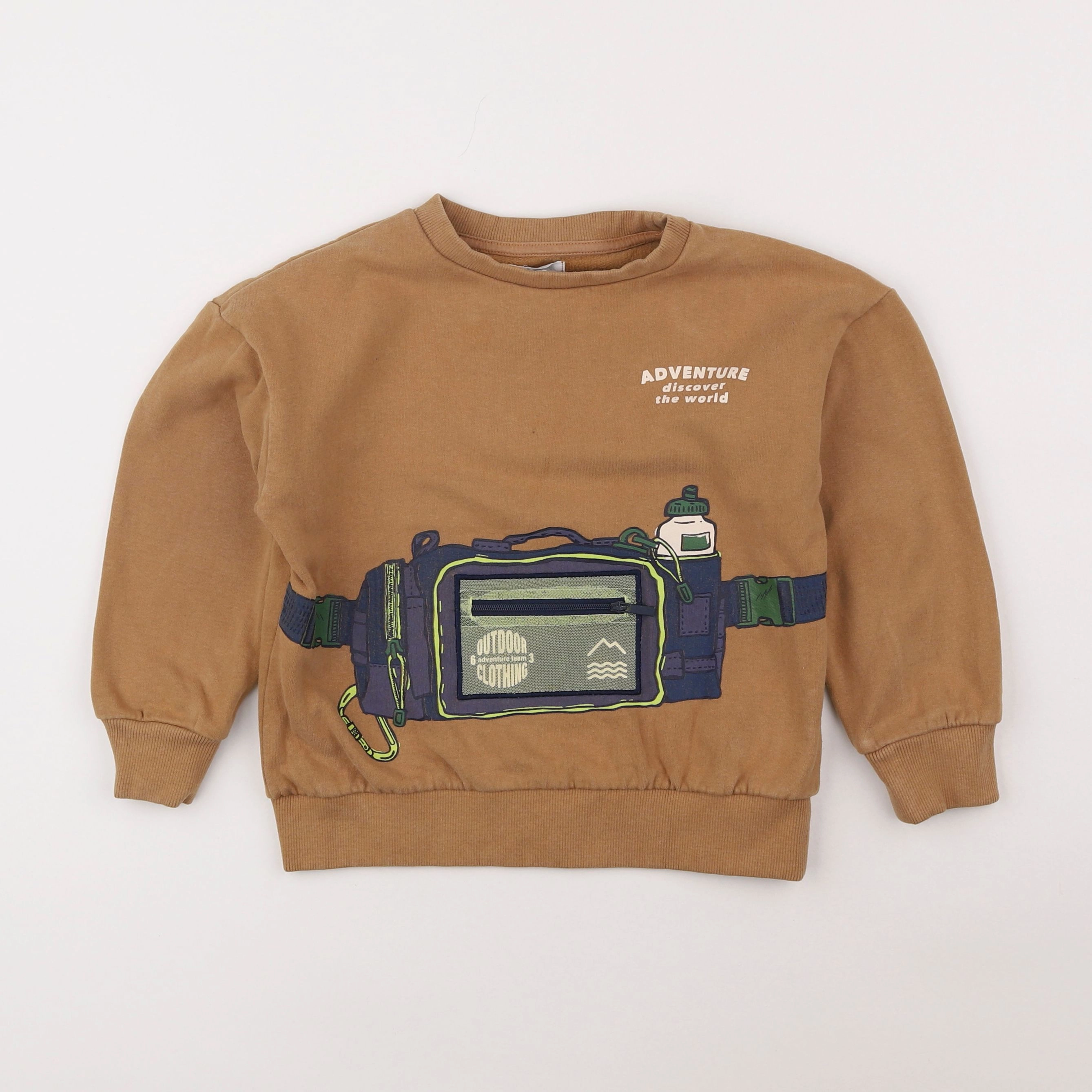 Vertbaudet - sweat marron - 6 ans
