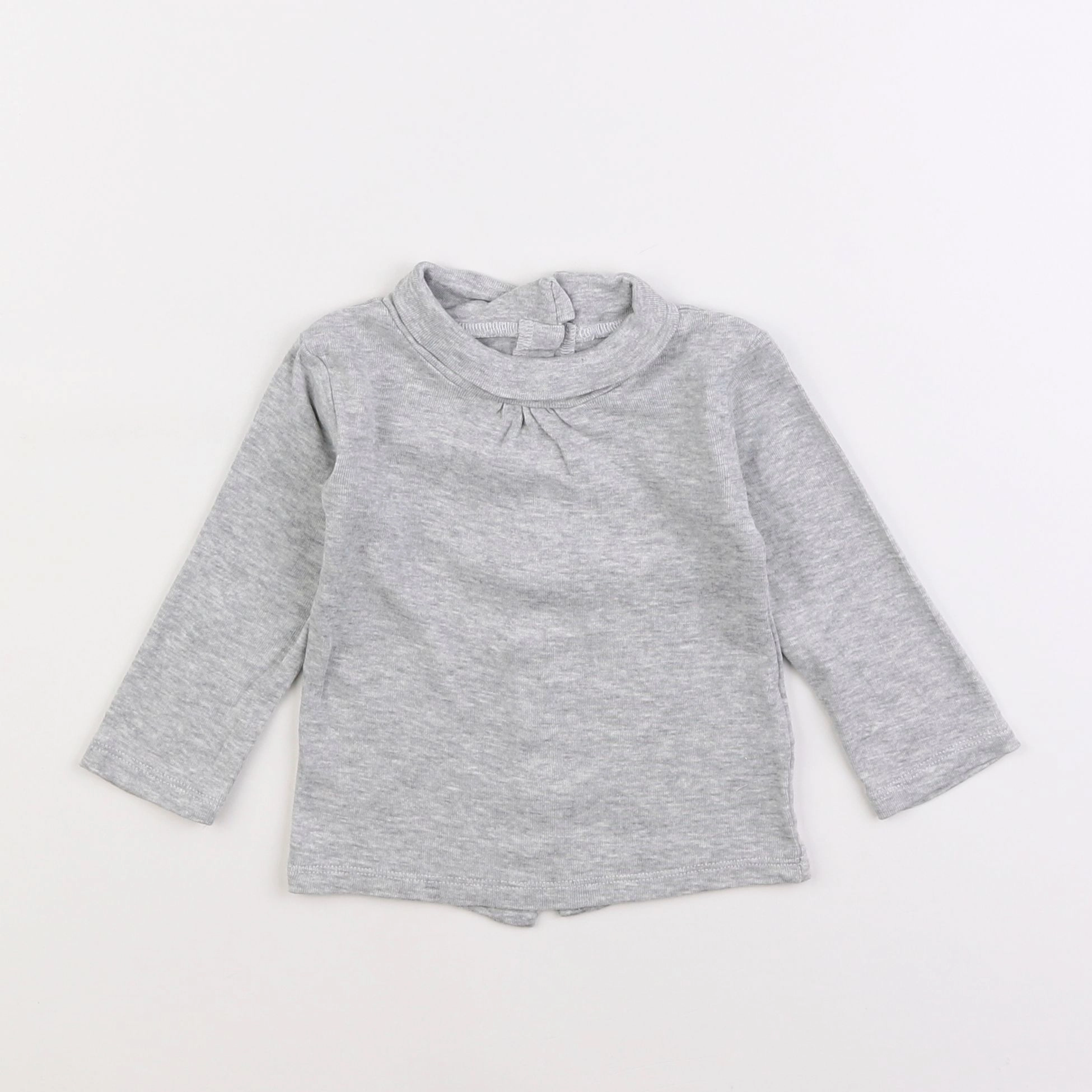 Vertbaudet - sous-pull gris - 9 mois