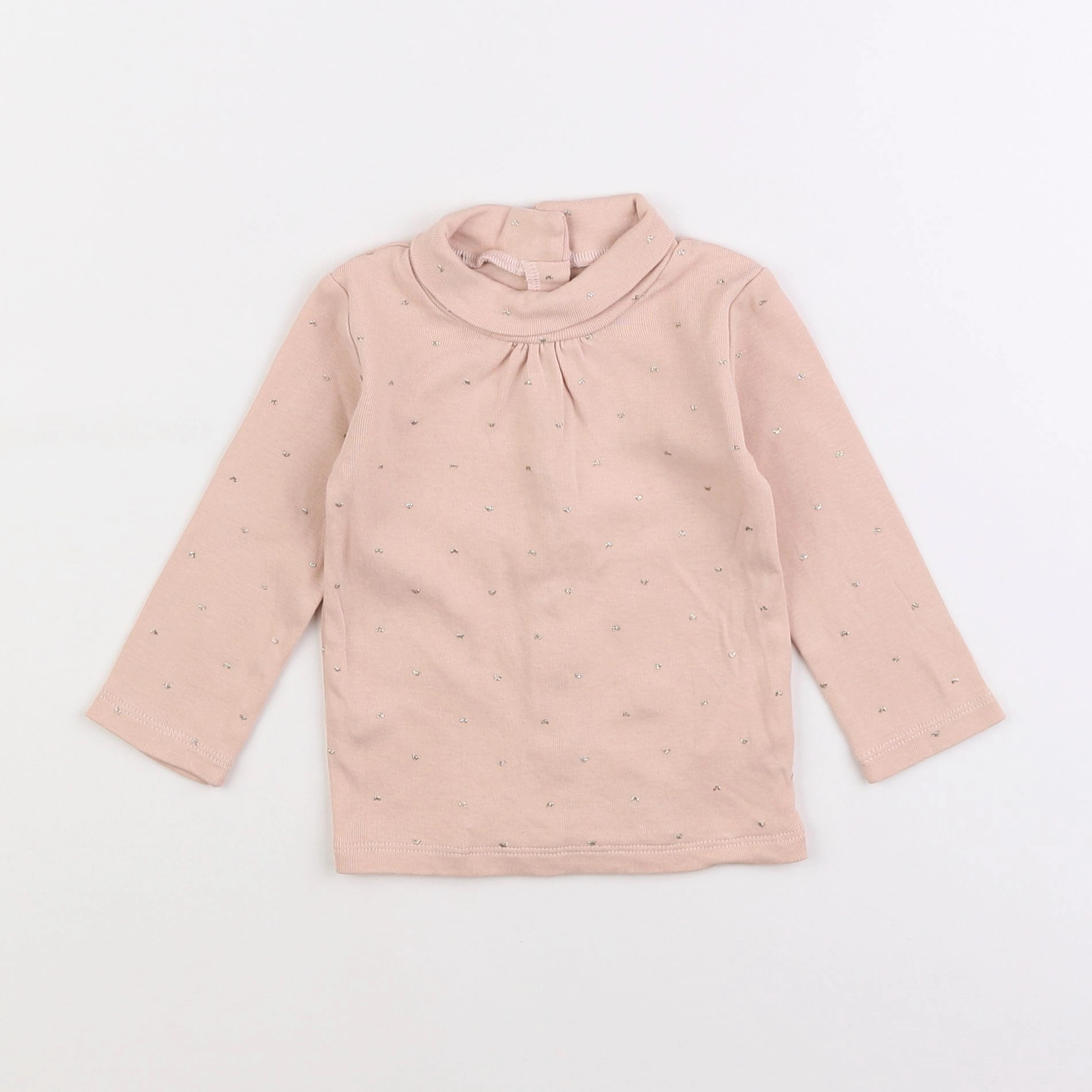 Vertbaudet - sous-pull rose - 9 mois