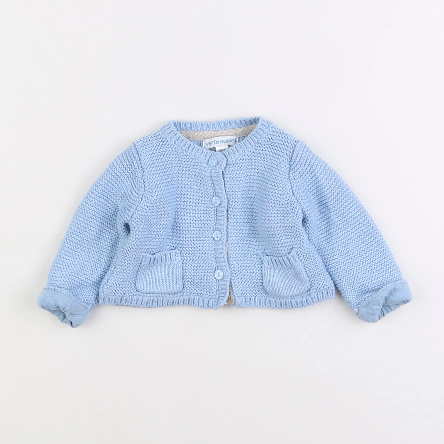 Vertbaudet - gilet bleu - 3 mois