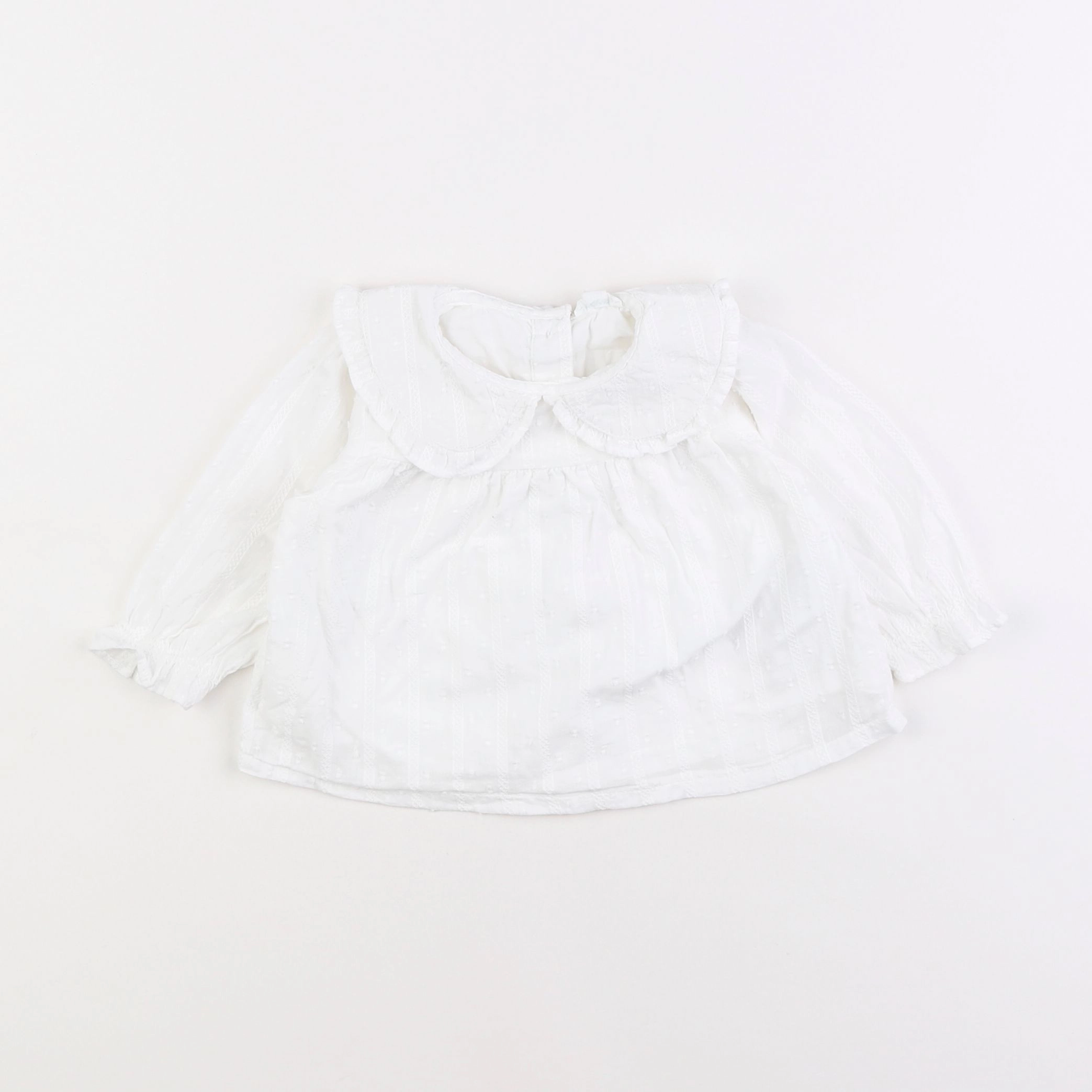 Vertbaudet - blouse blanc - 9 mois