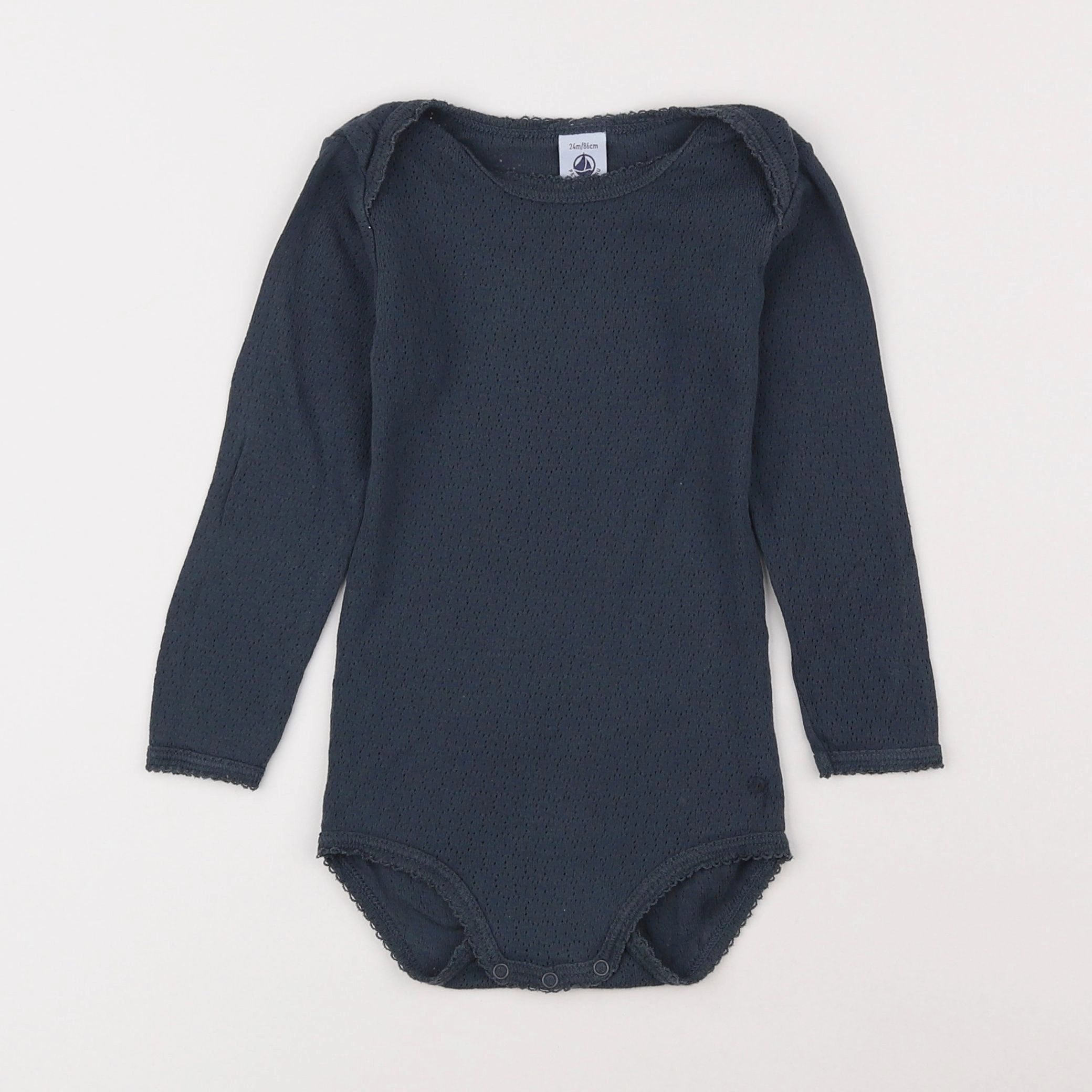 Petit Bateau - body gris - 2 ans