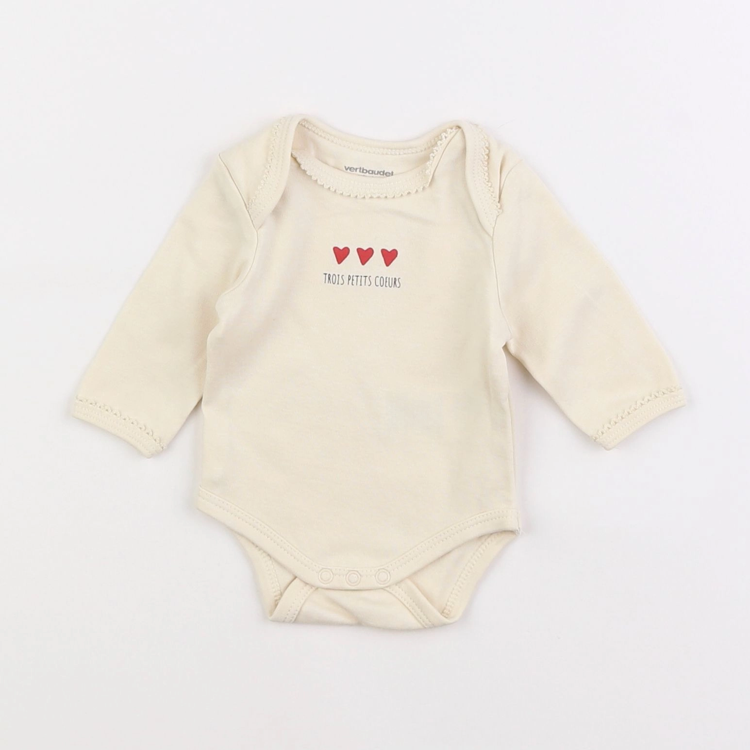 Vertbaudet - body beige - 1 mois