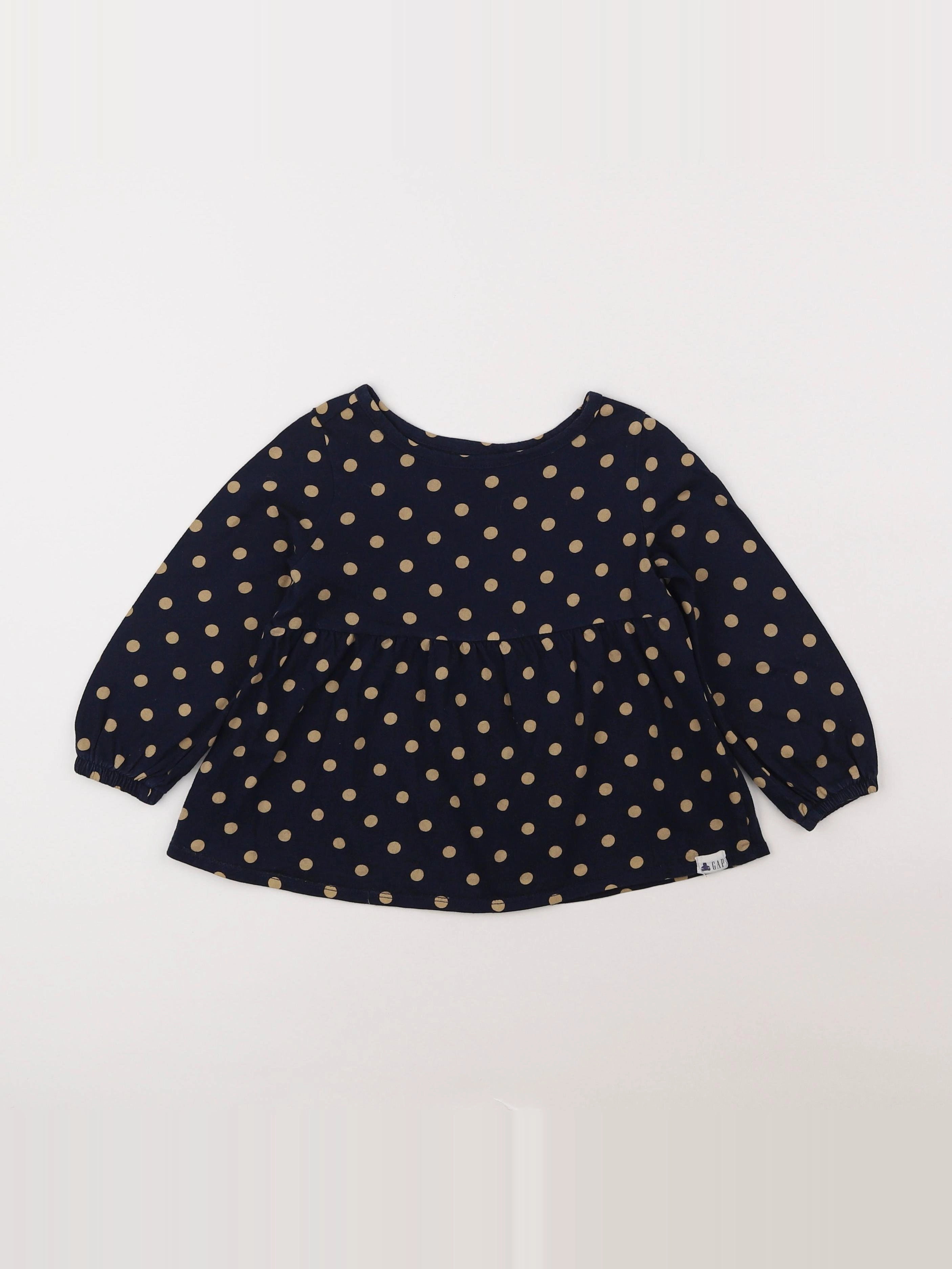 GAP - tee-shirt bleu, beige - 3 ans
