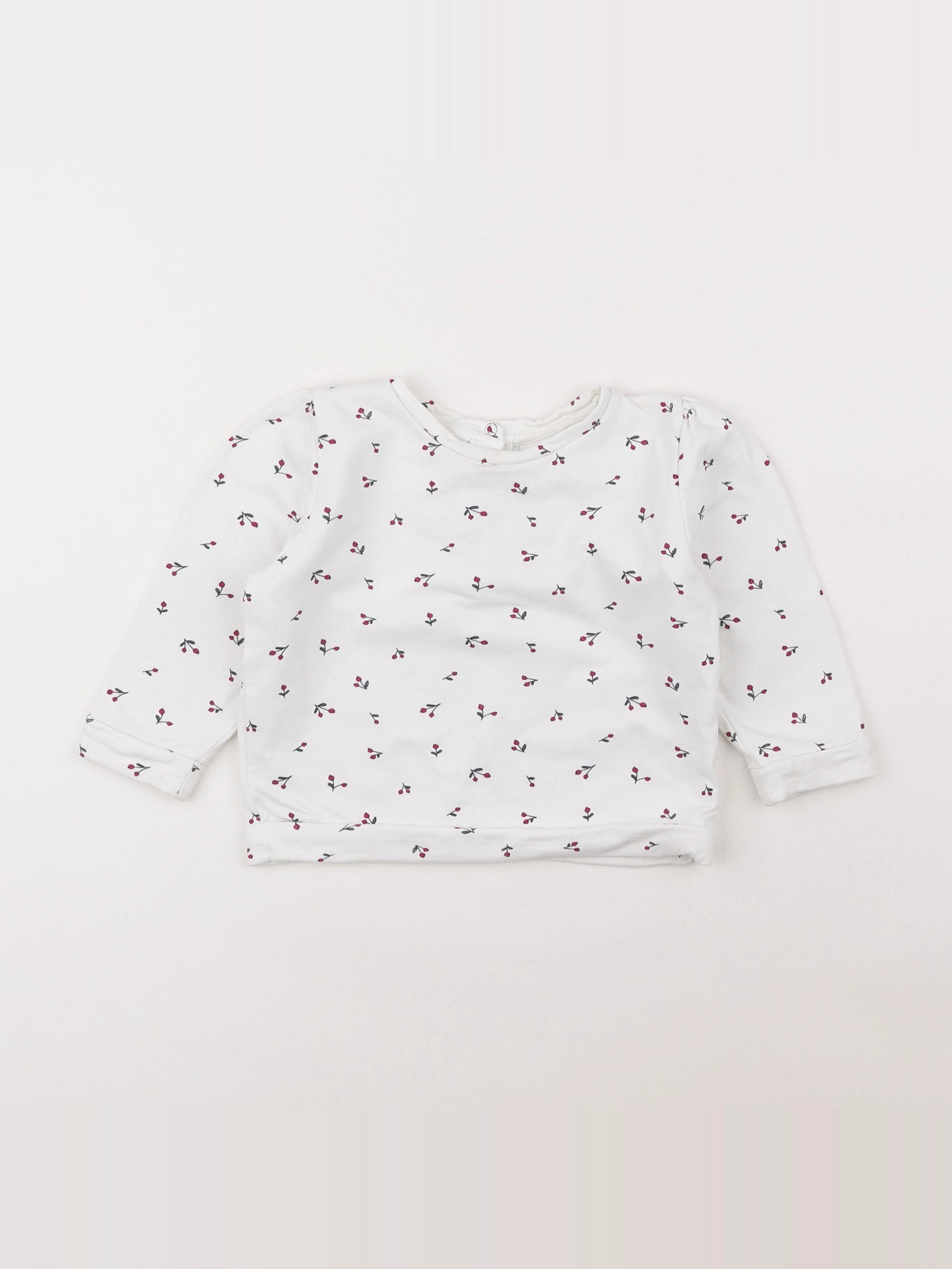 Vertbaudet - sweat blanc - 2 ans