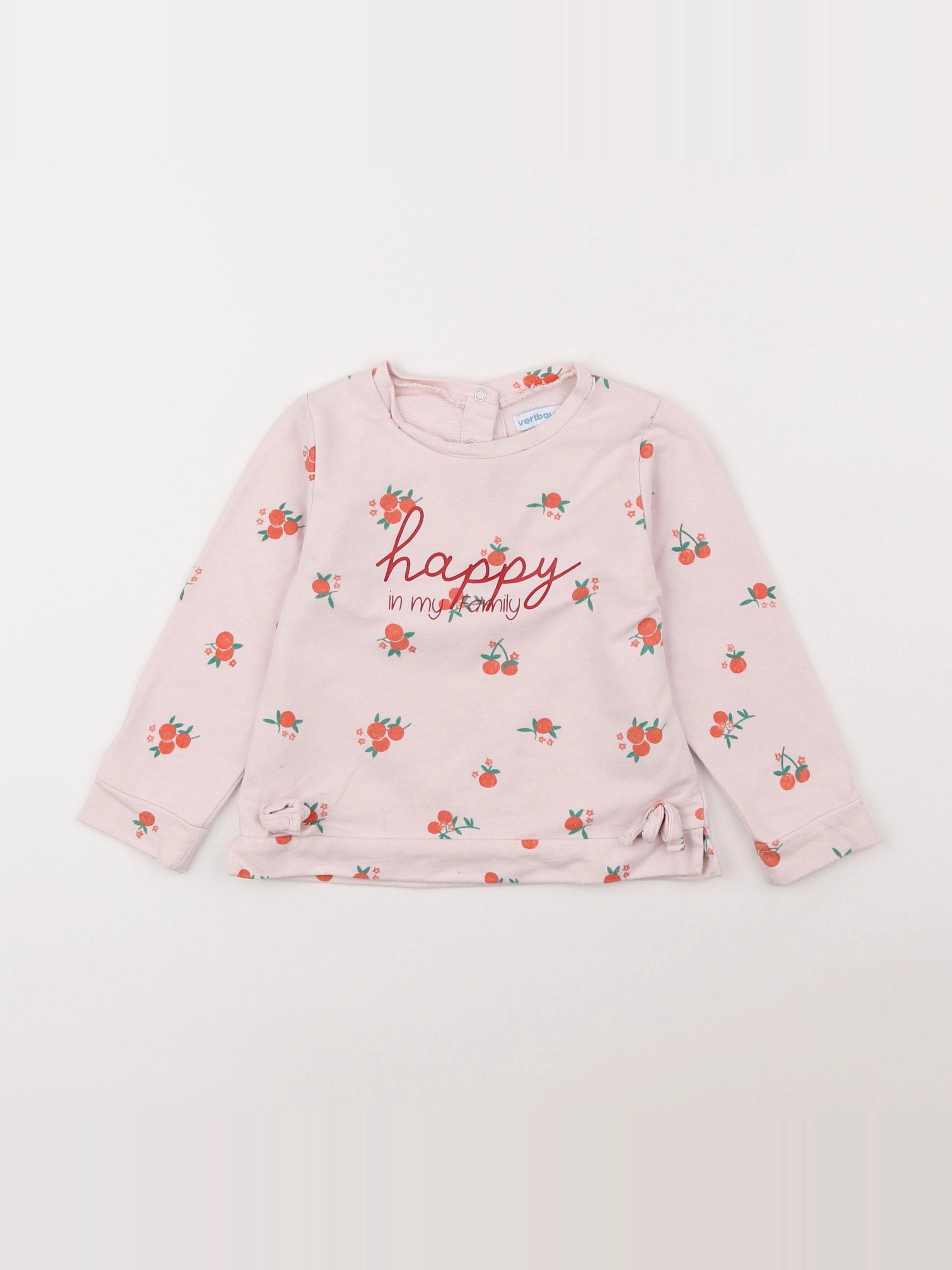 Vertbaudet - sweat rose - 2 ans