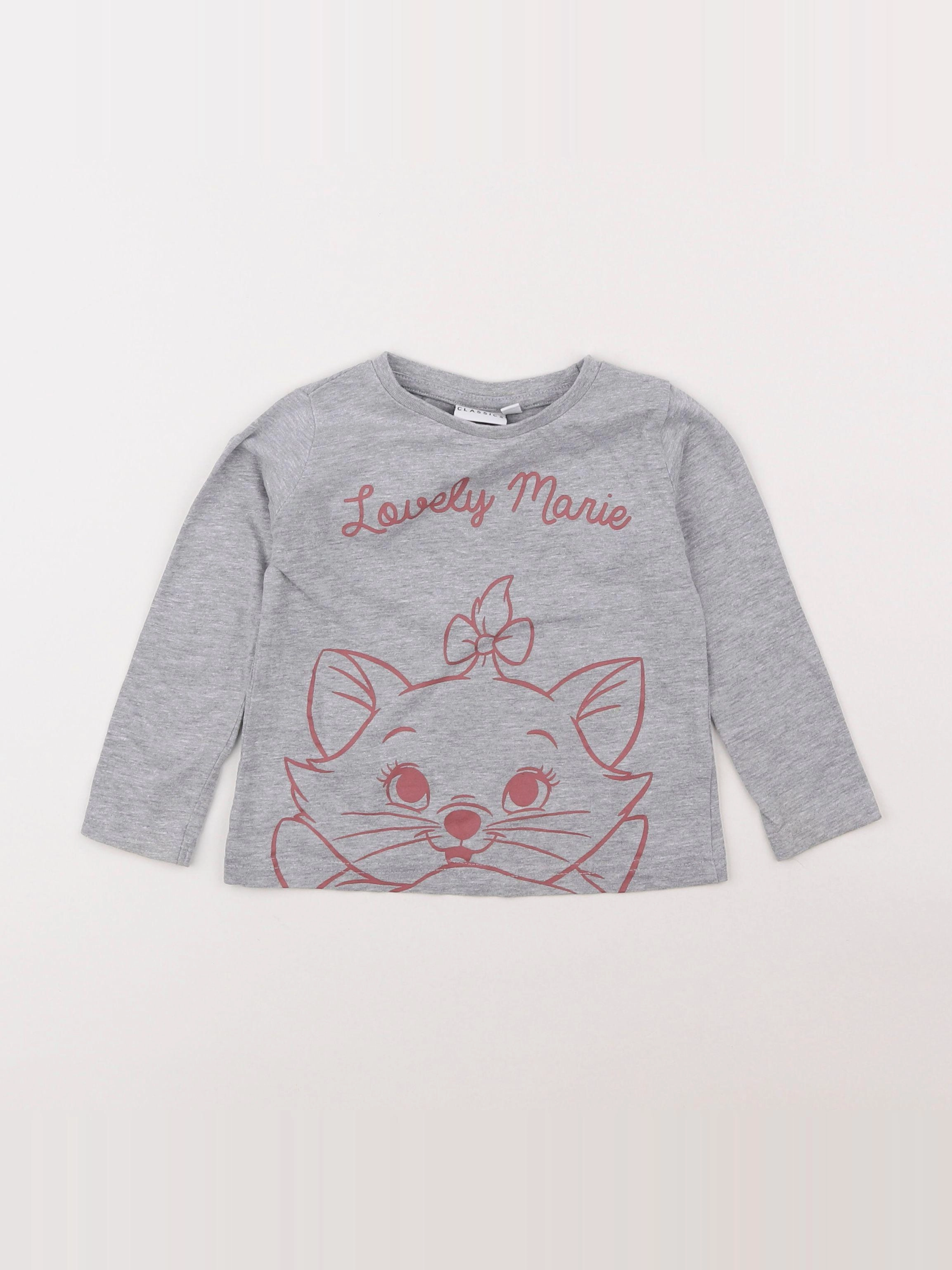 Vertbaudet - tee-shirt gris - 2 ans