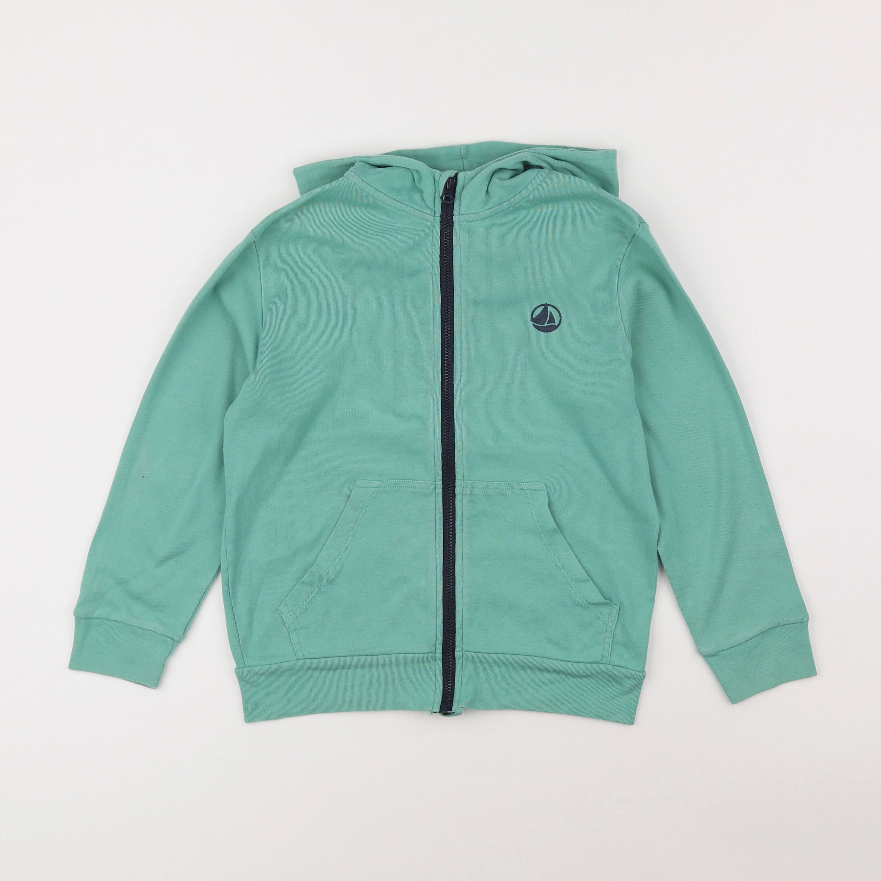 Petit Bateau - sweat vert - 6 ans