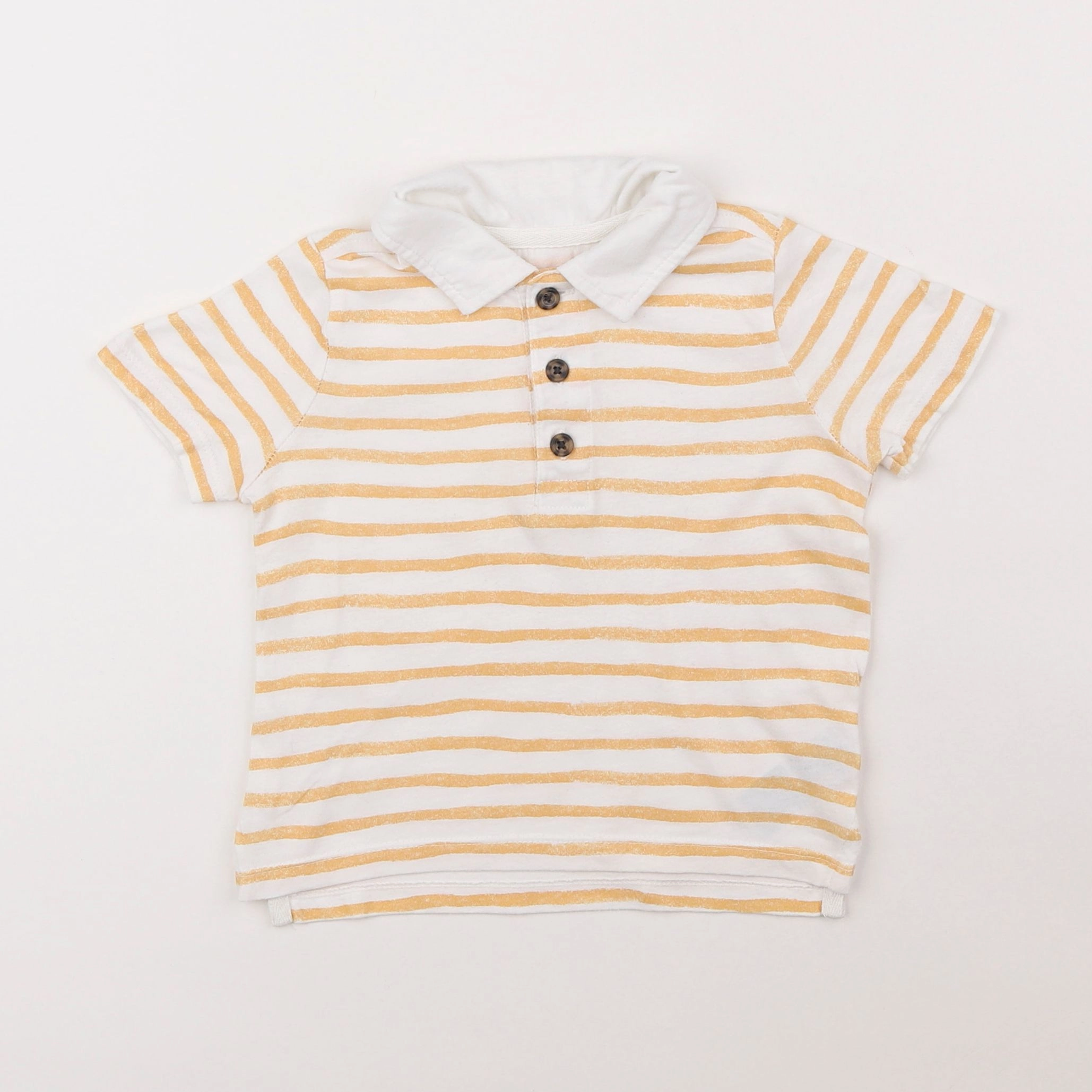 Old Navy - polo orange - 12/18 mois