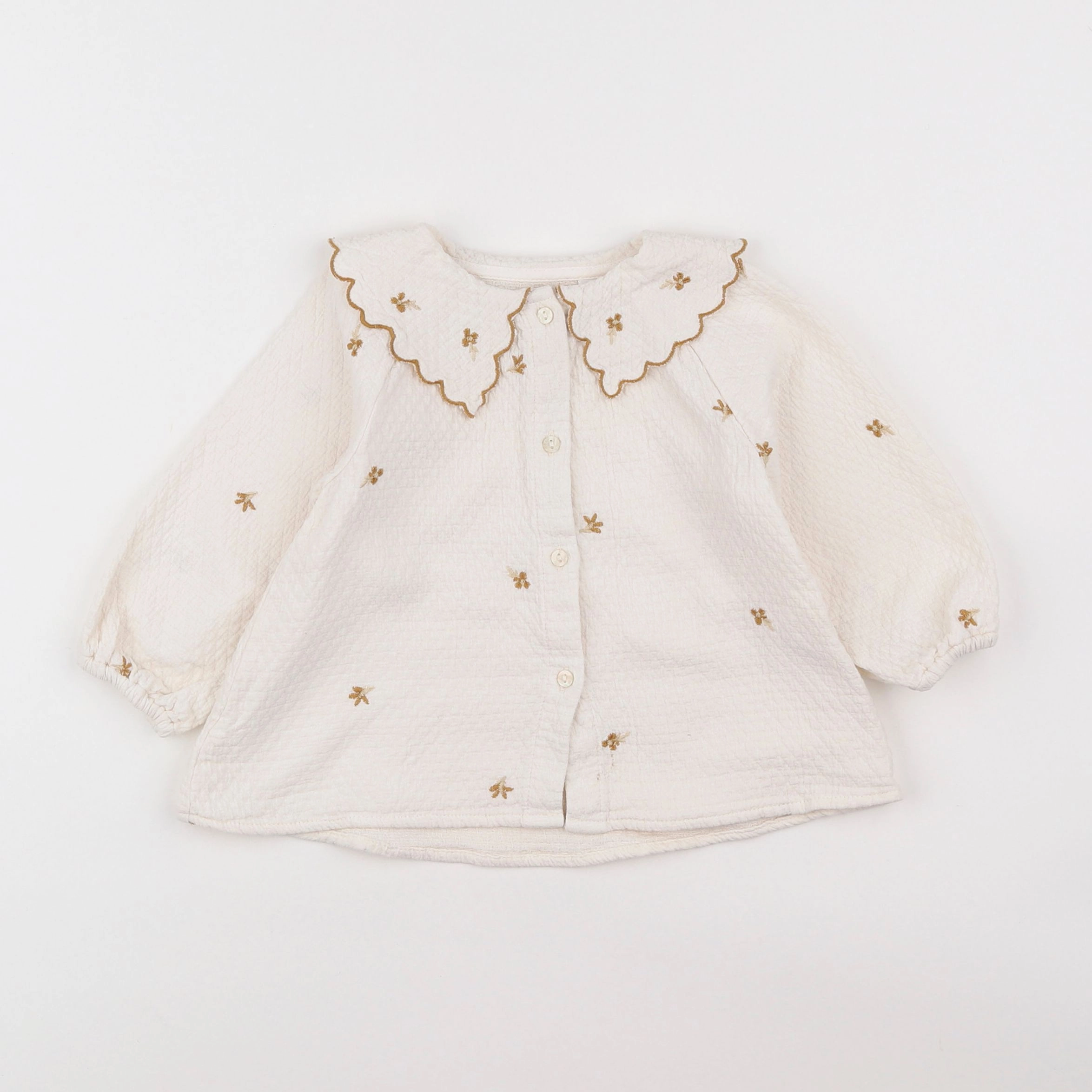 Zara - blouse beige - 12/18 mois