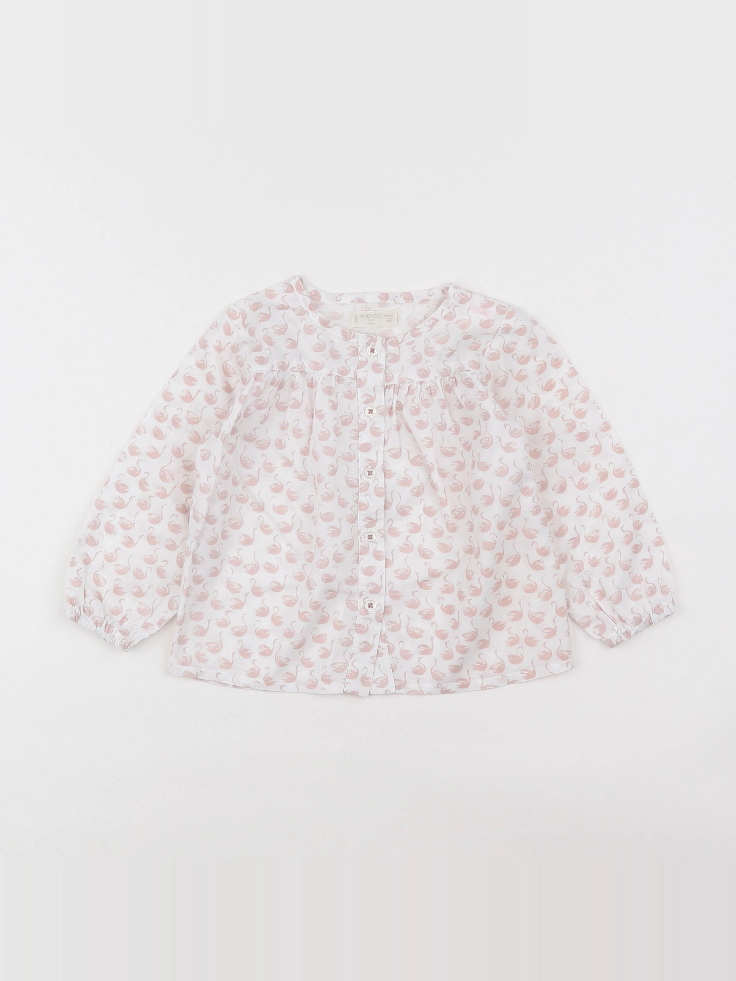 Mango - blouse rose - 12/18 mois