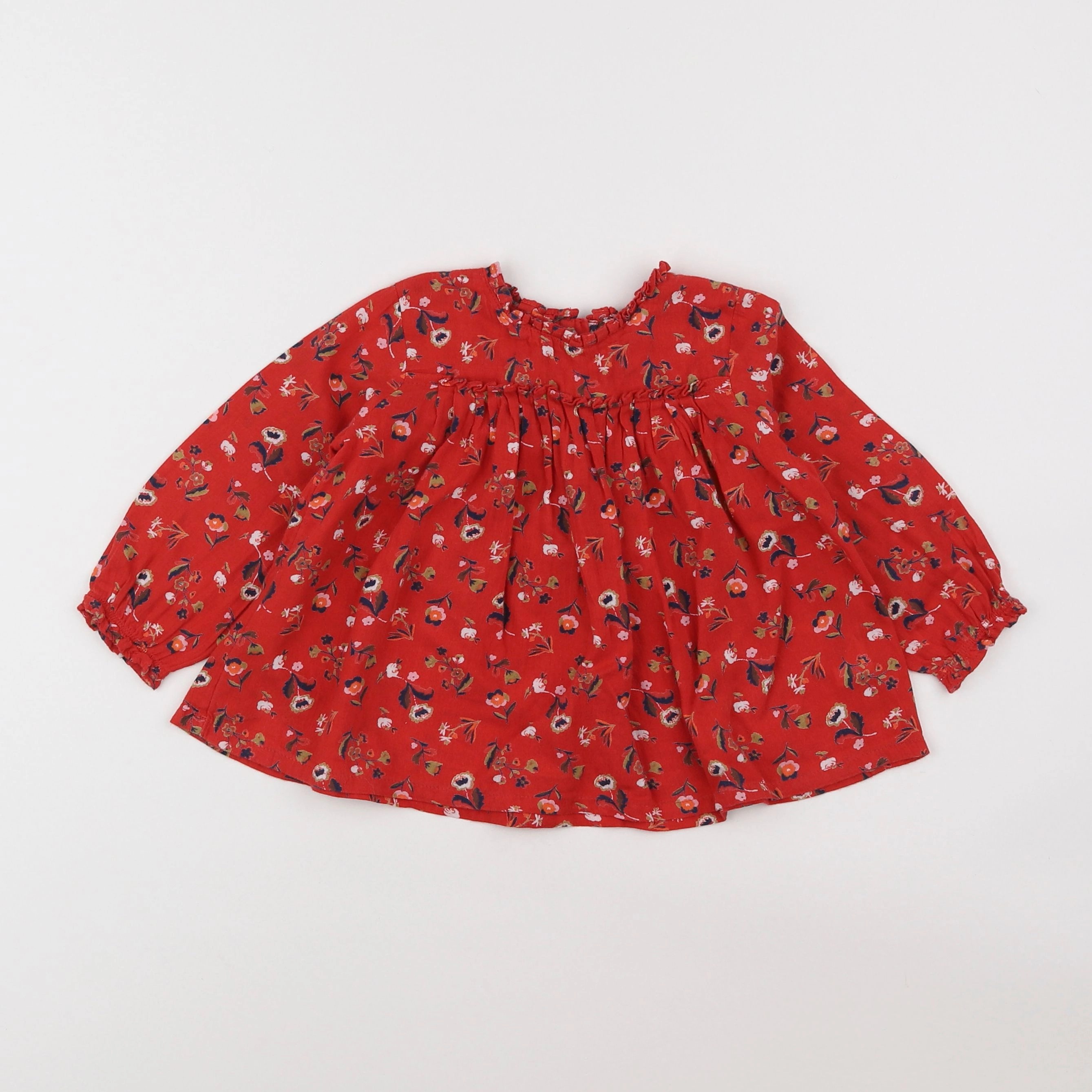 Boutchou - blouse rouge - 18 mois