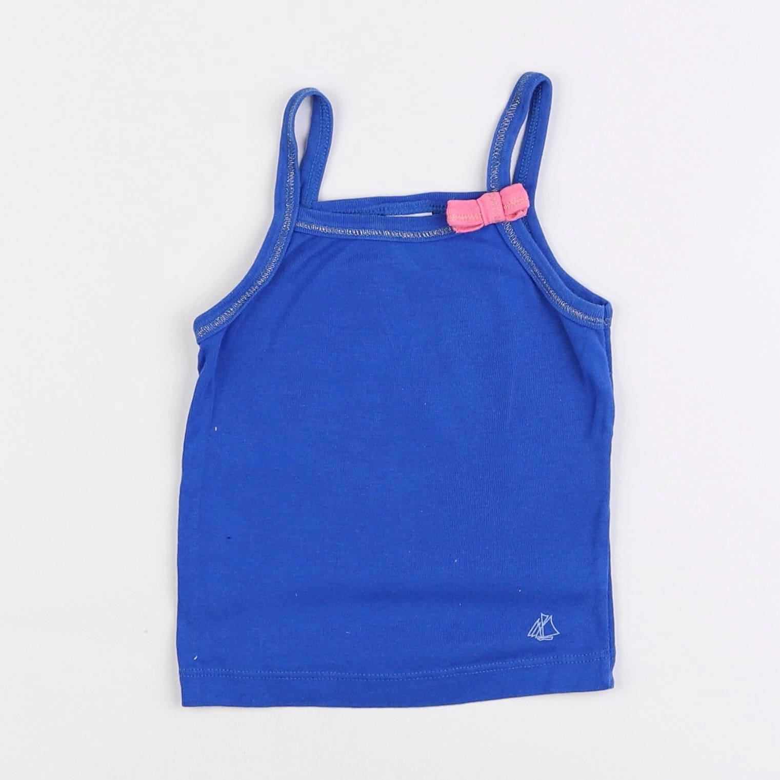 Petit Bateau - maillot de corps bleu - 3 ans