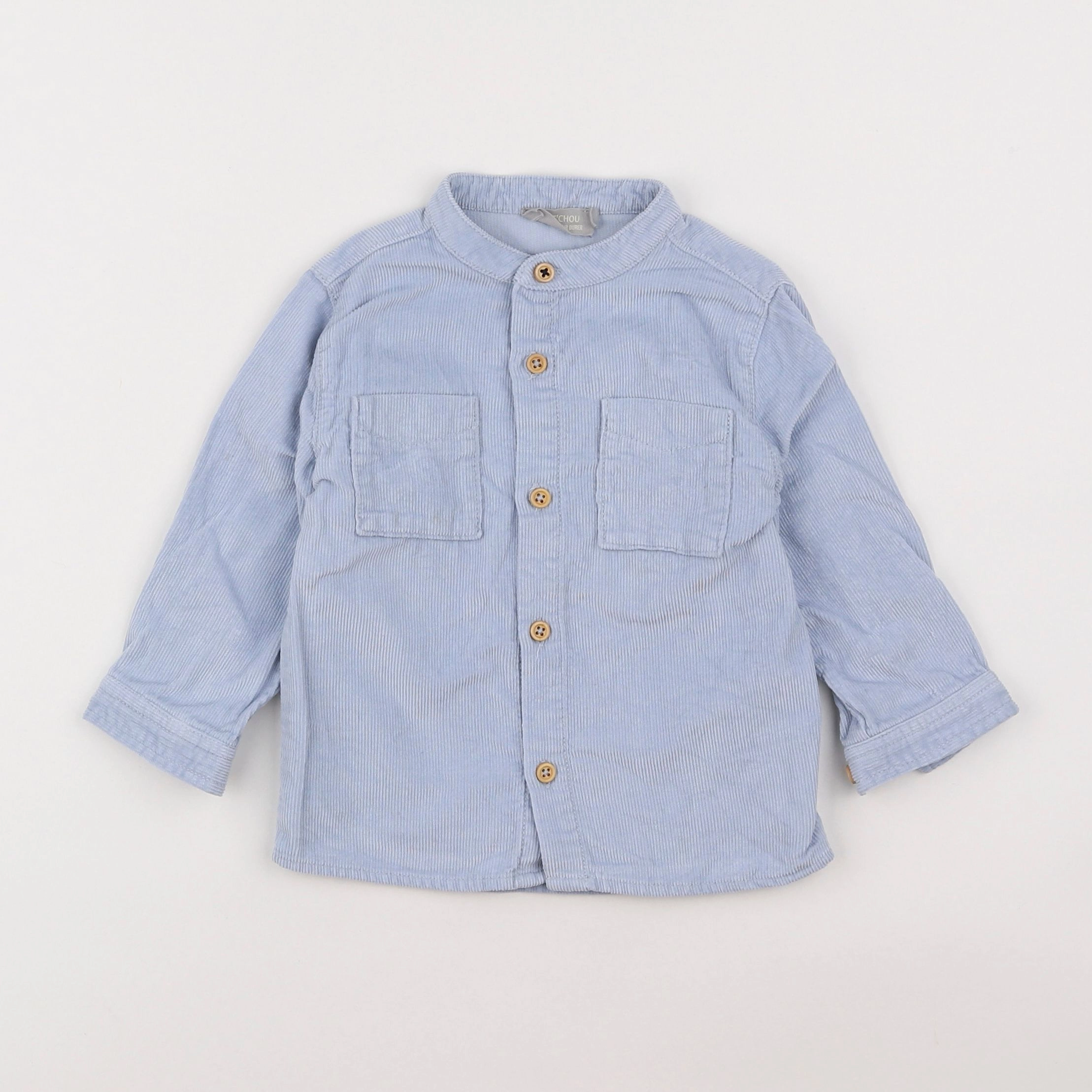 Boutchou - chemise bleu - 12 mois