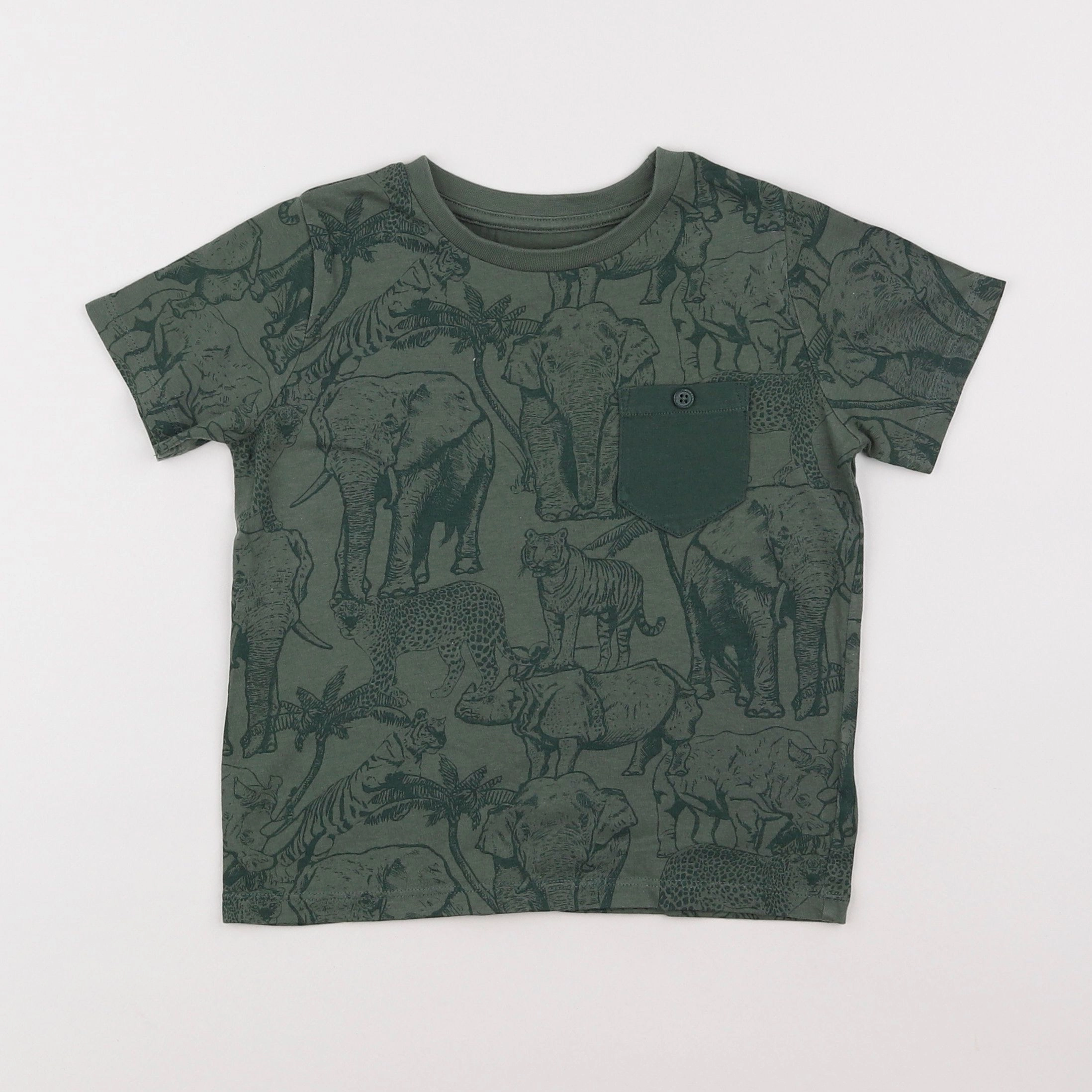 Vertbaudet - tee-shirt vert - 4 ans