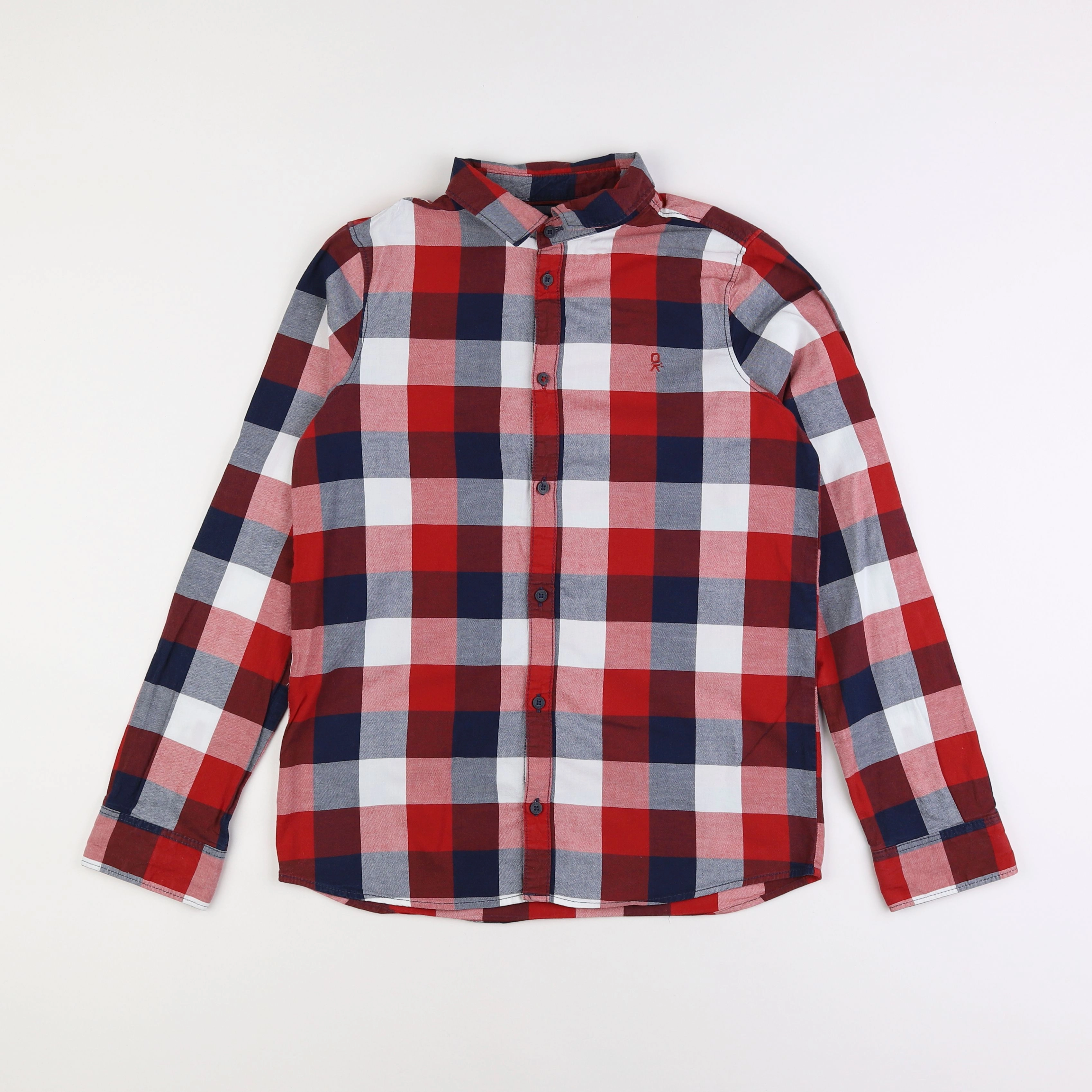 Okaidi - chemise bleu, rouge - 14 ans