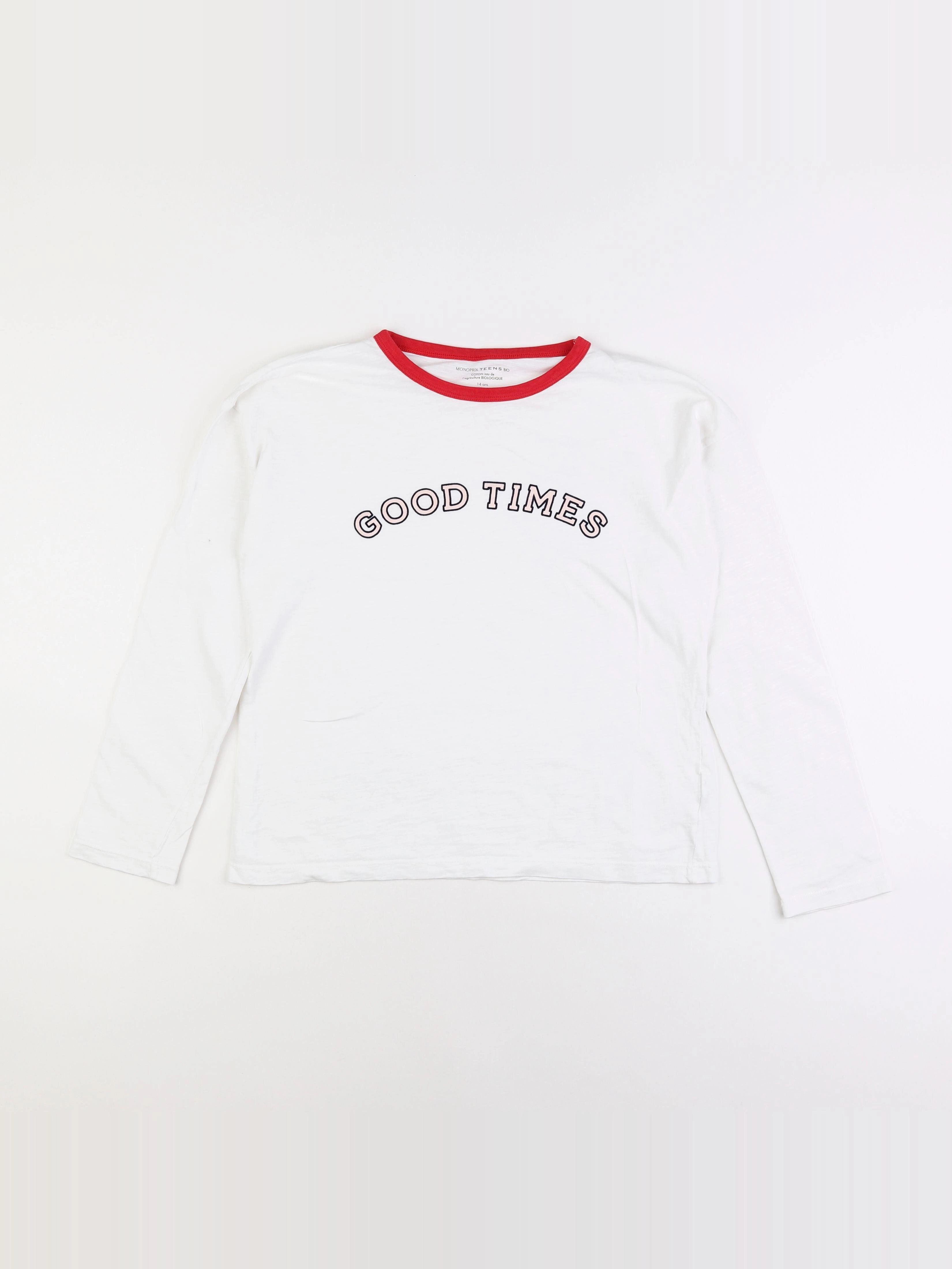 Monoprix - tee-shirt blanc - 14 ans