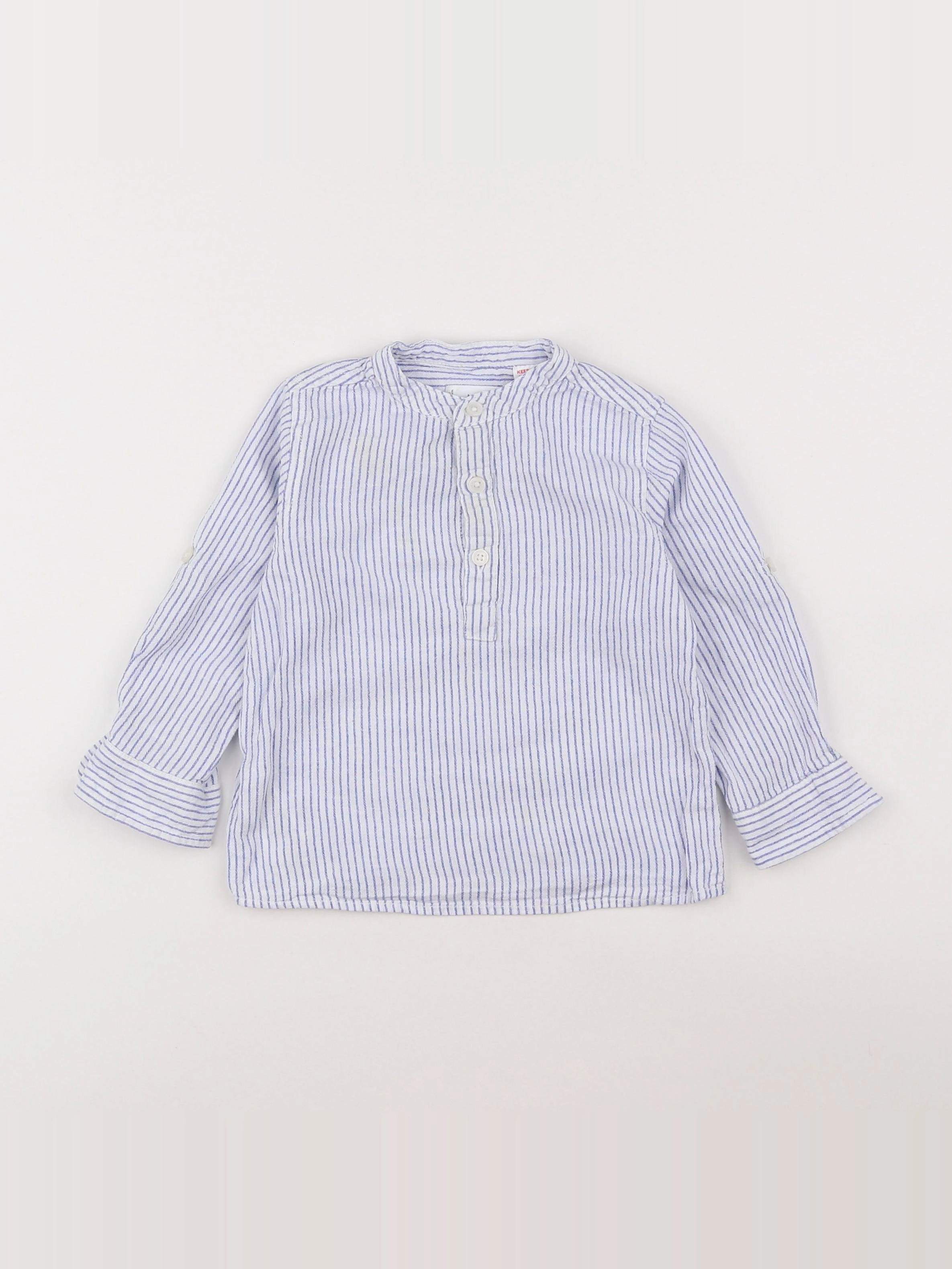 Mango - chemise bleu - 18 mois à 2 ans