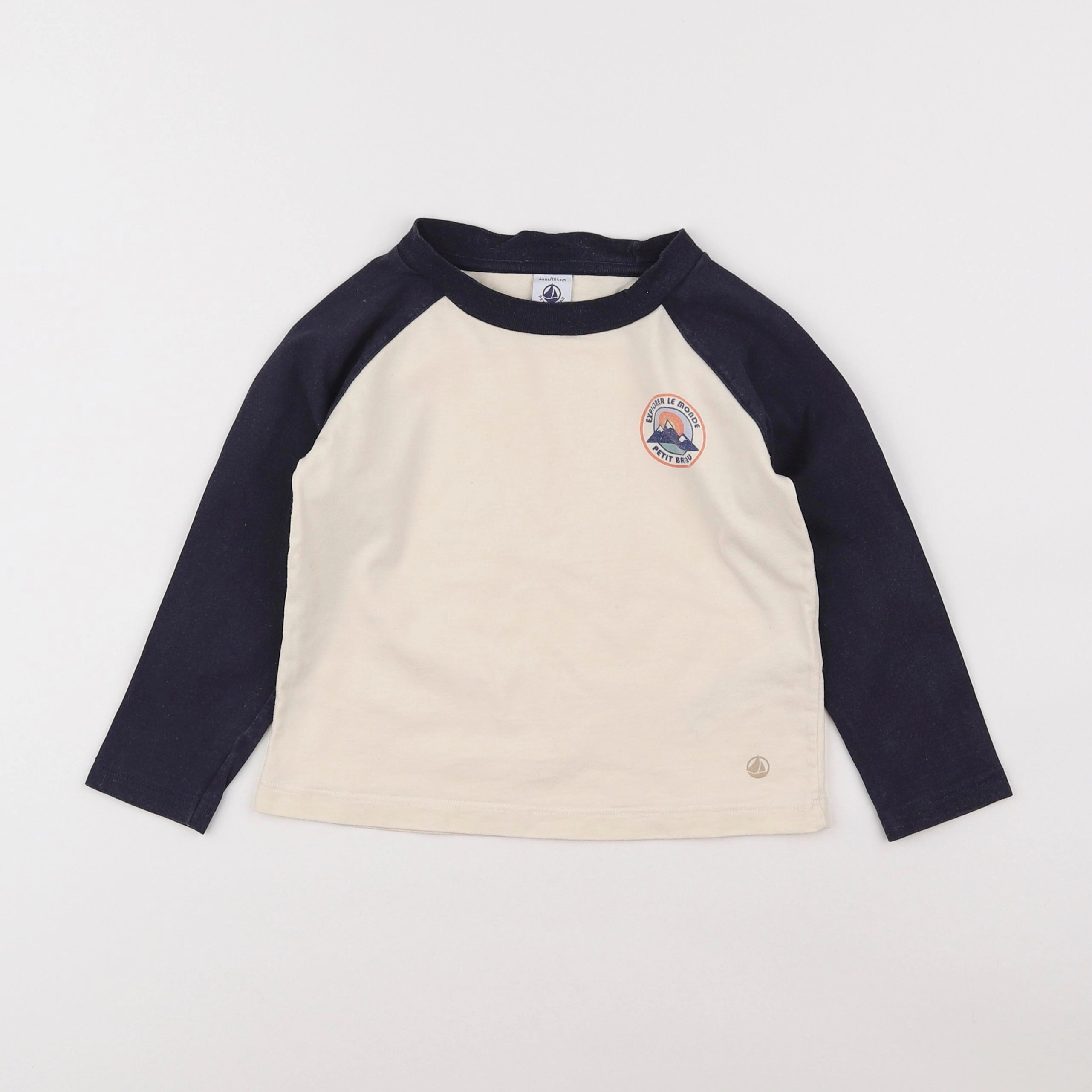 Petit Bateau - tee-shirt blanc - 4 ans