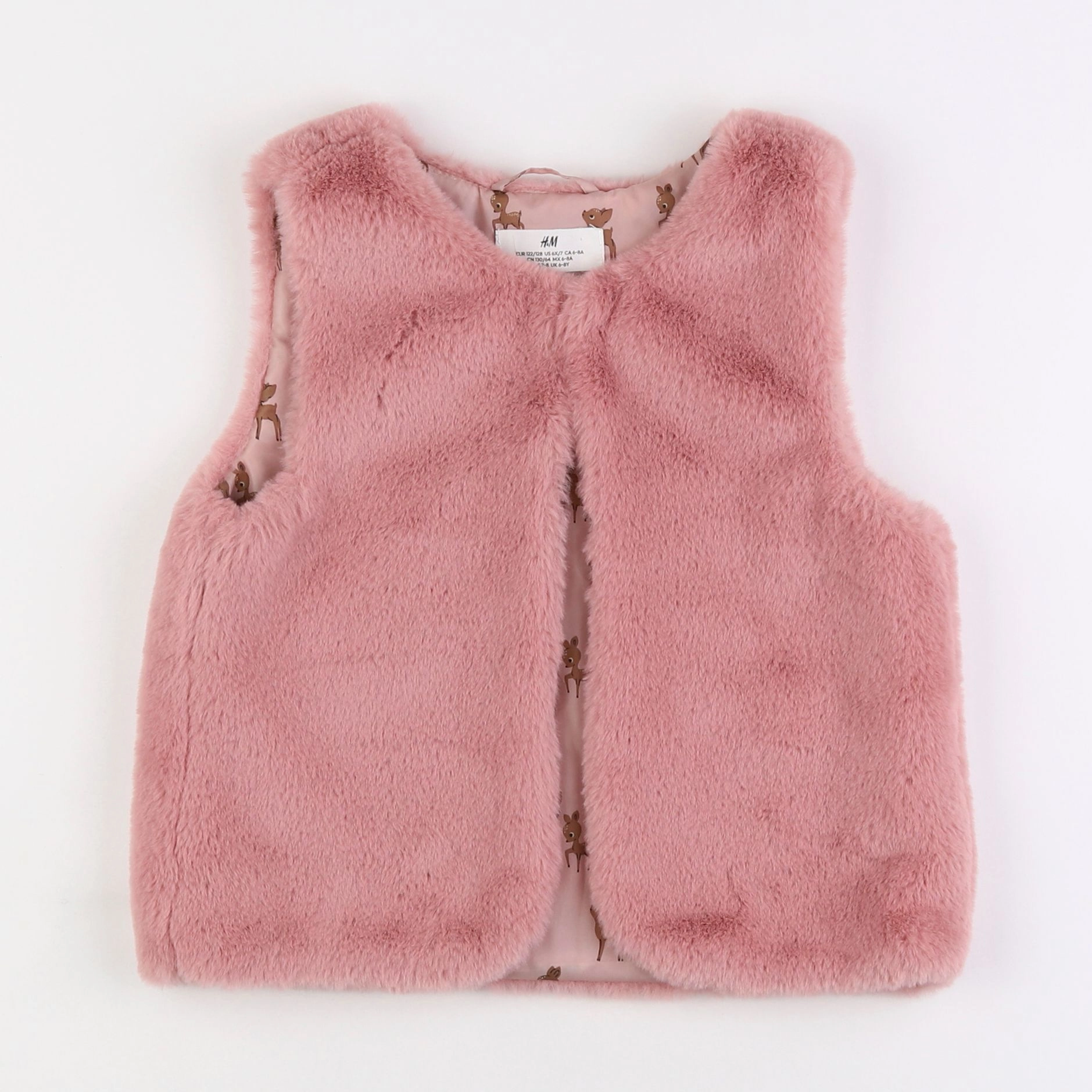 H&M - gilet rose - 6/8 ans