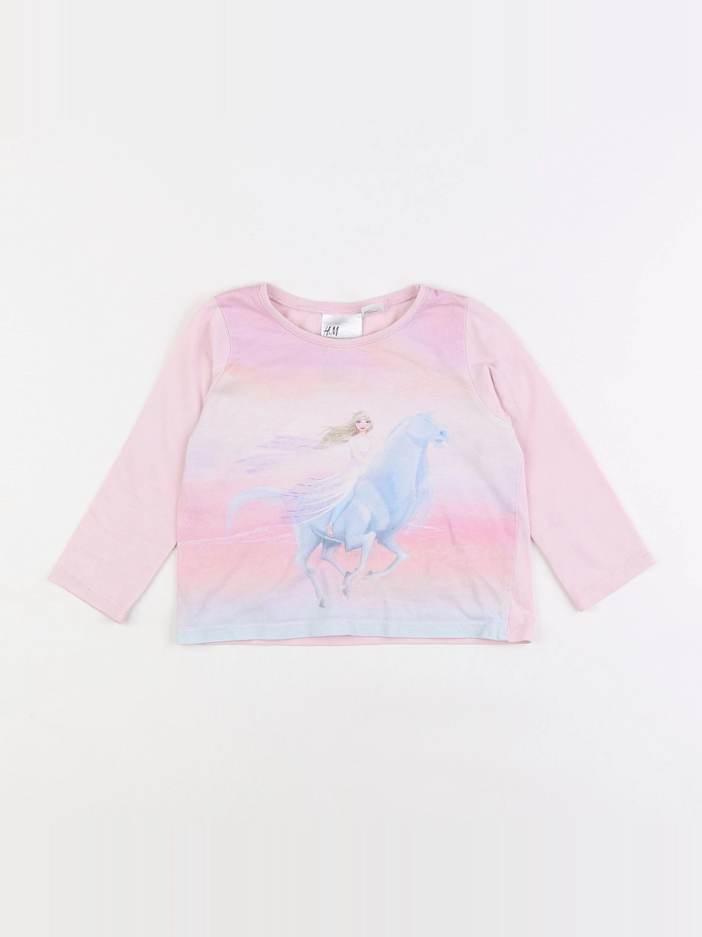 H&M - tee-shirt rose - 18 mois à 2 ans