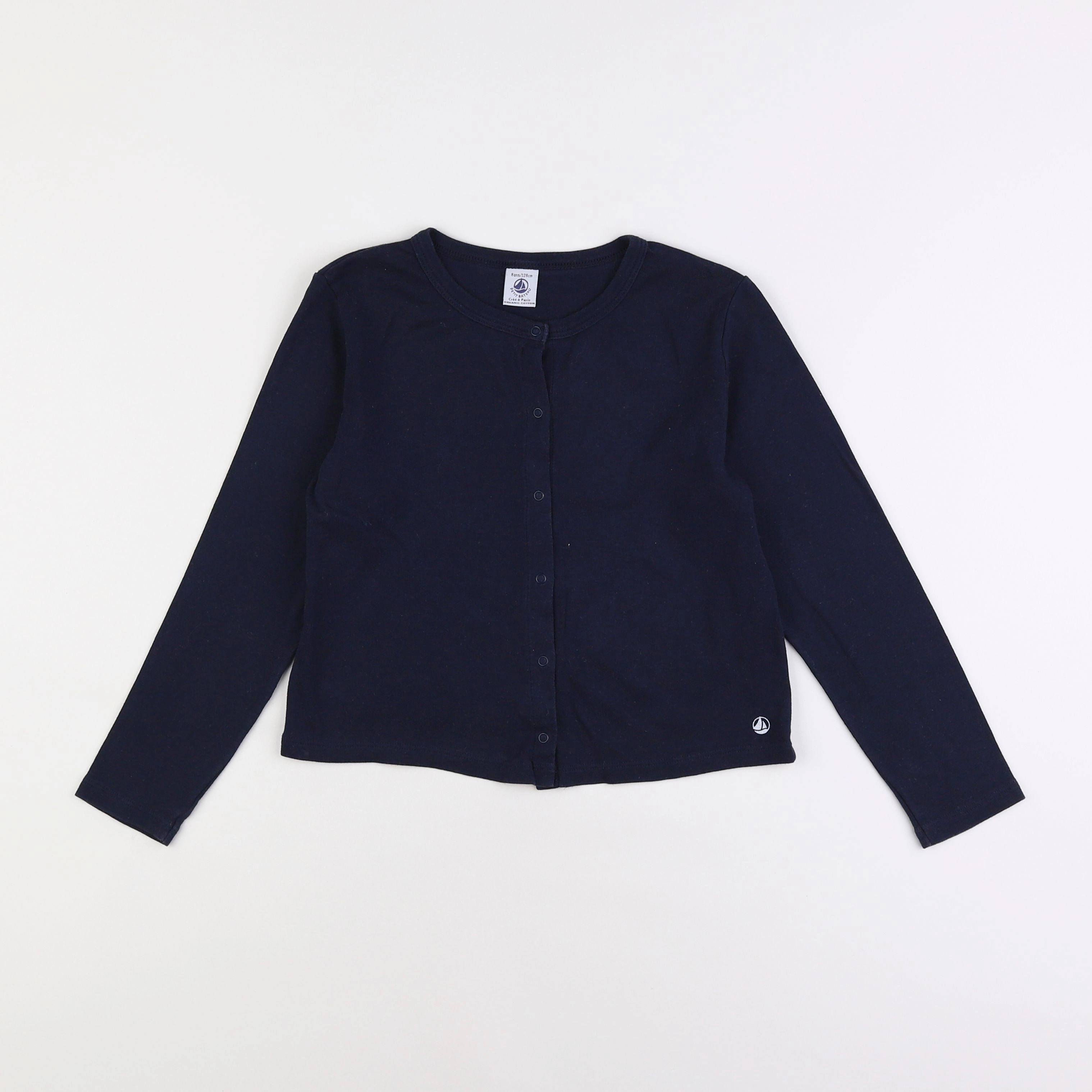 Petit Bateau - gilet bleu - 8 ans