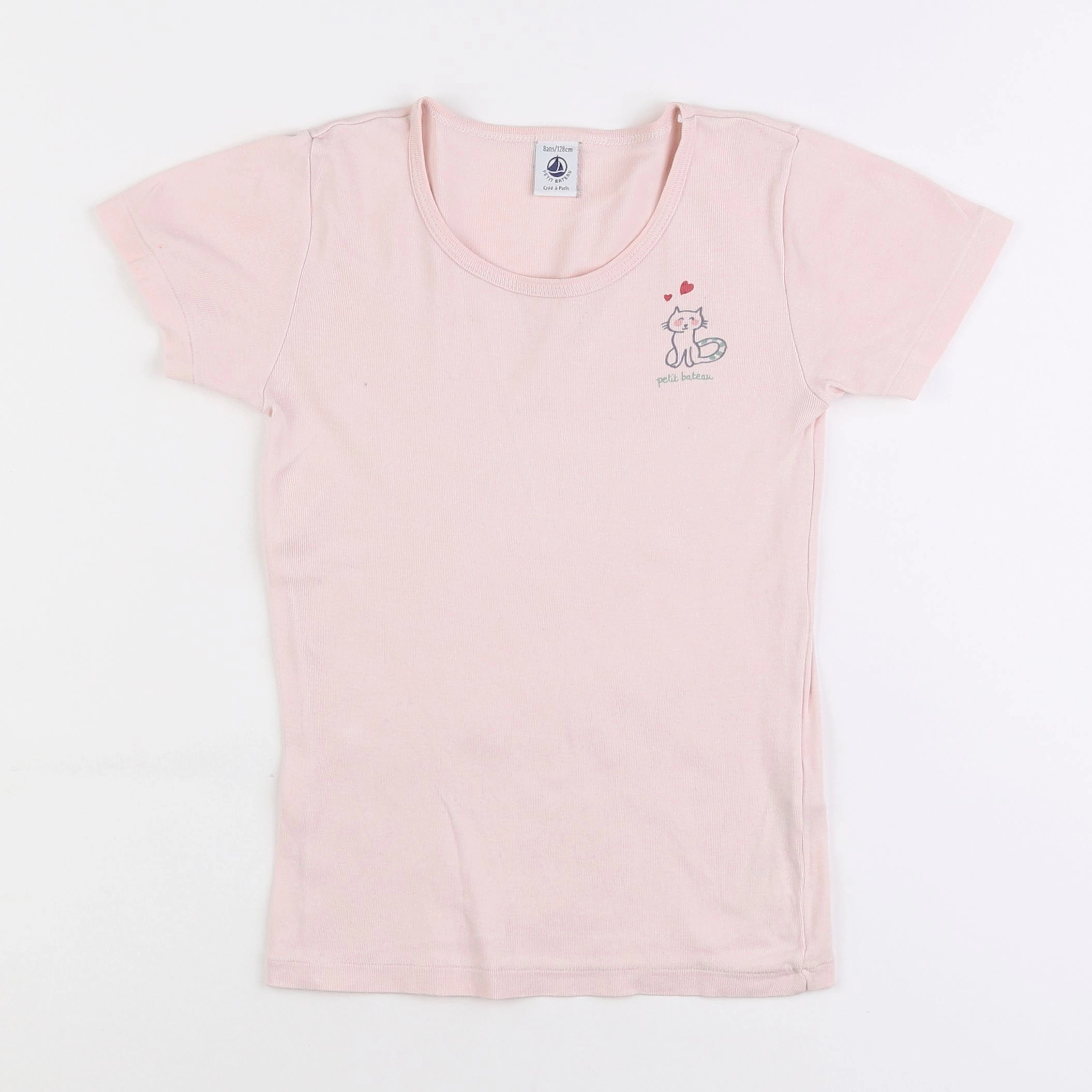 Petit Bateau - maillot de corps rose - 8 ans