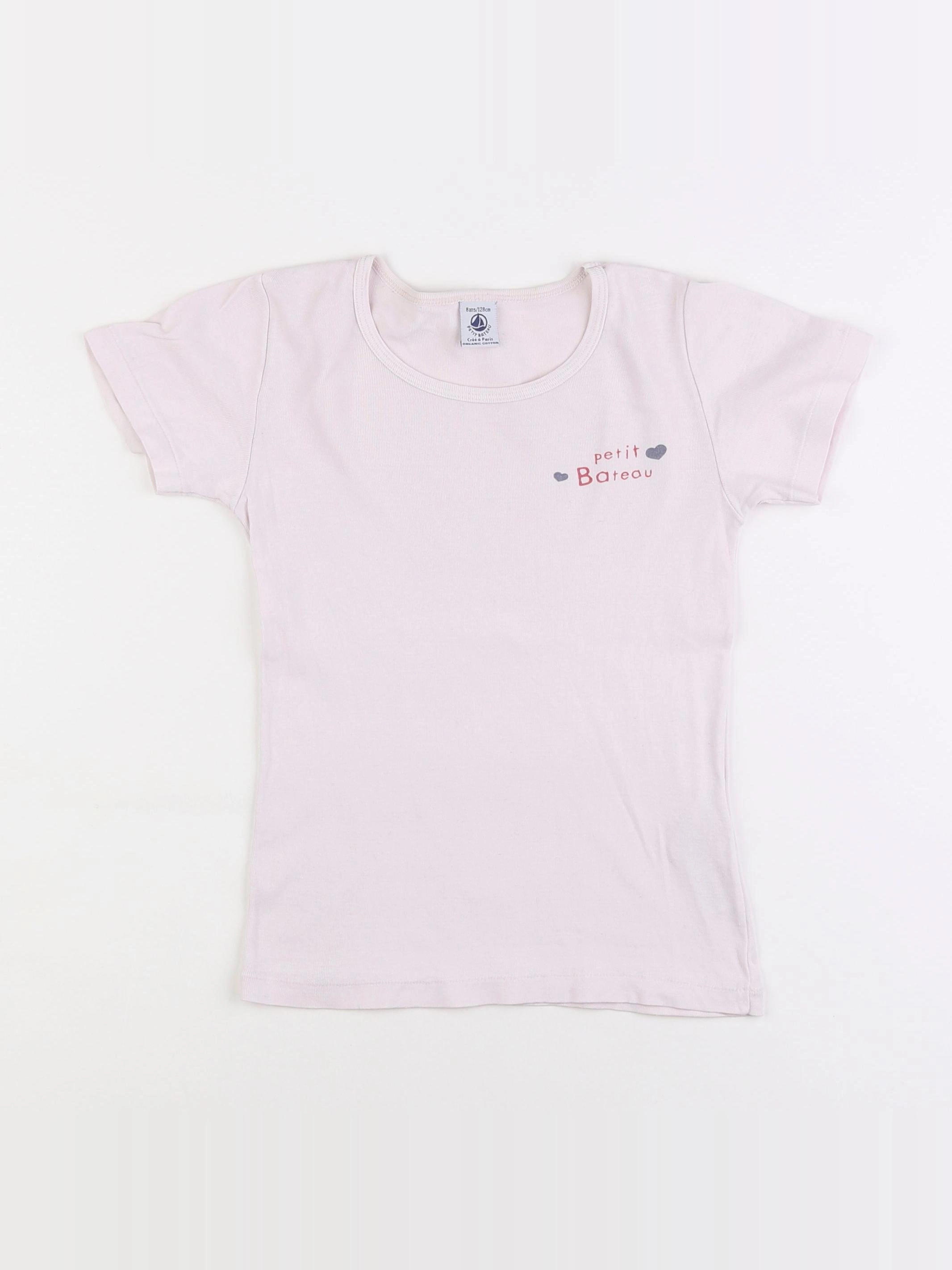 Petit Bateau - maillot de corps rose - 8 ans