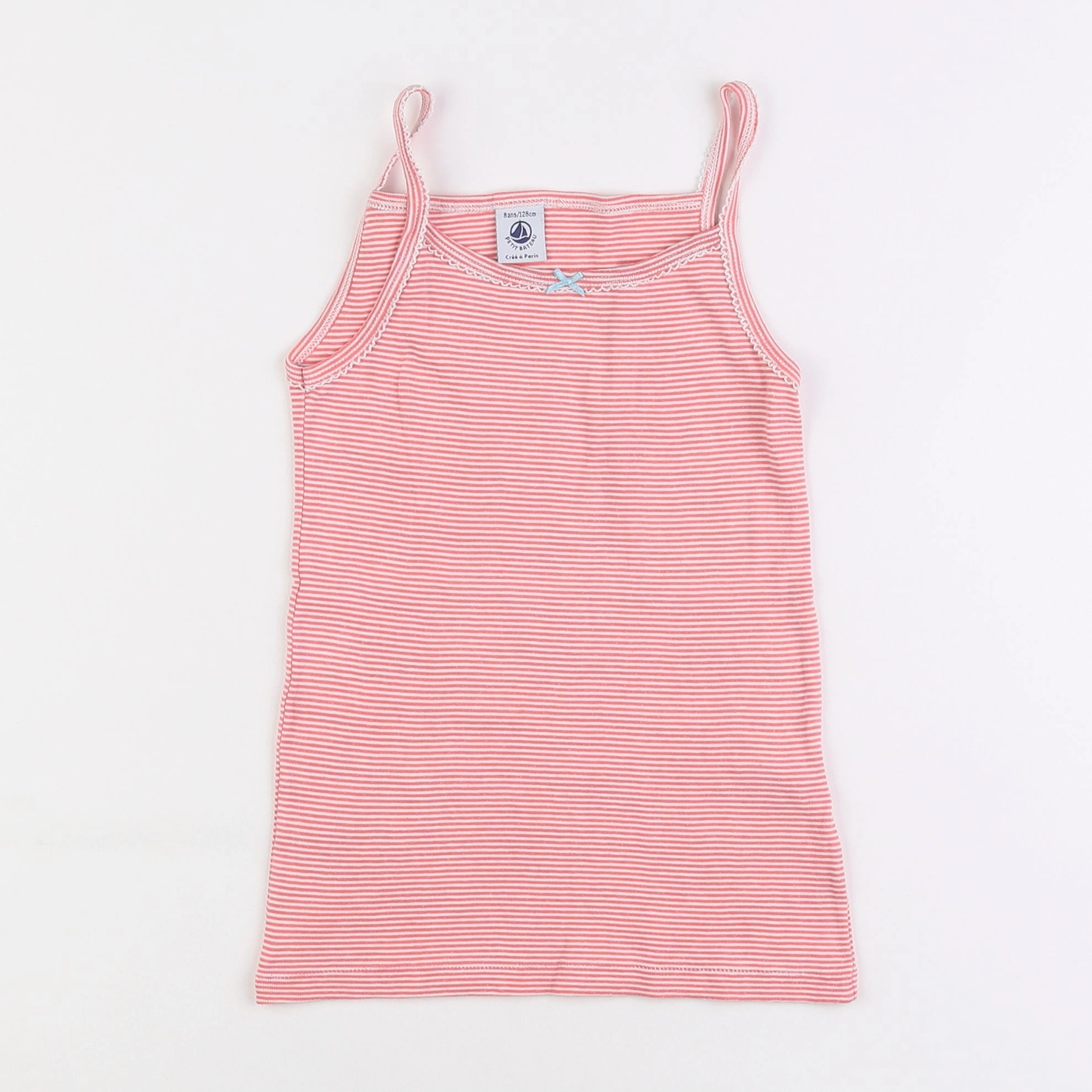 Petit Bateau - maillot de corps rose - 8 ans