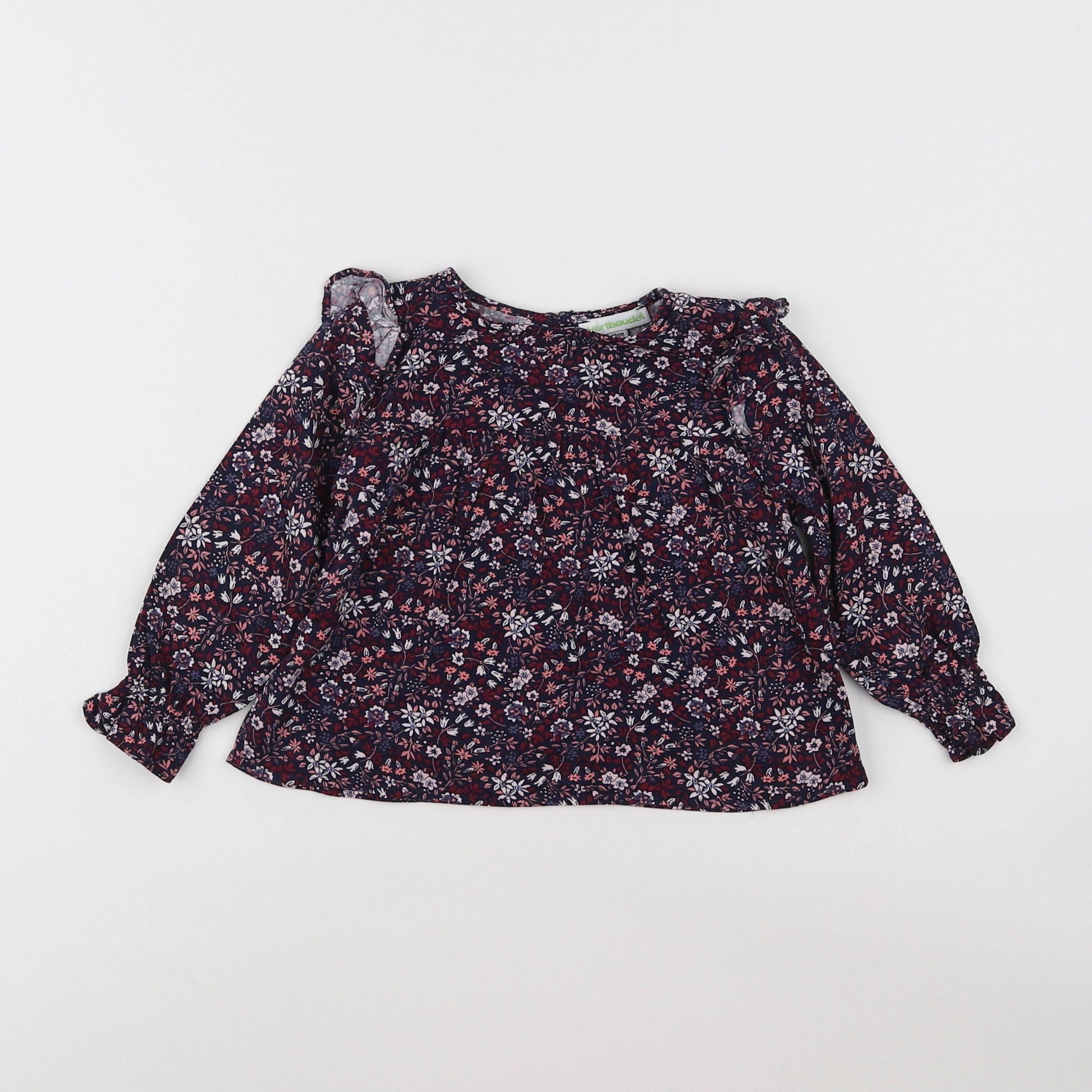 Vertbaudet - blouse bleu - 2 ans