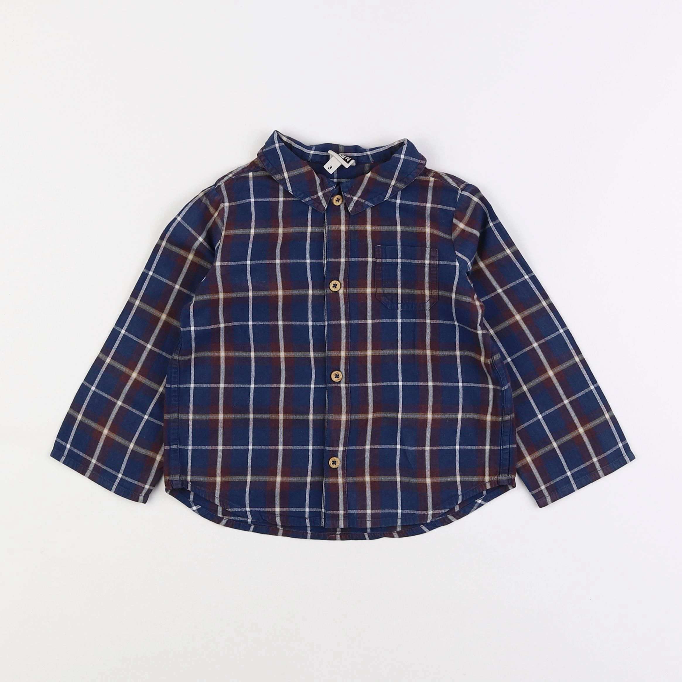 Bonton - chemise bleu - 3 ans