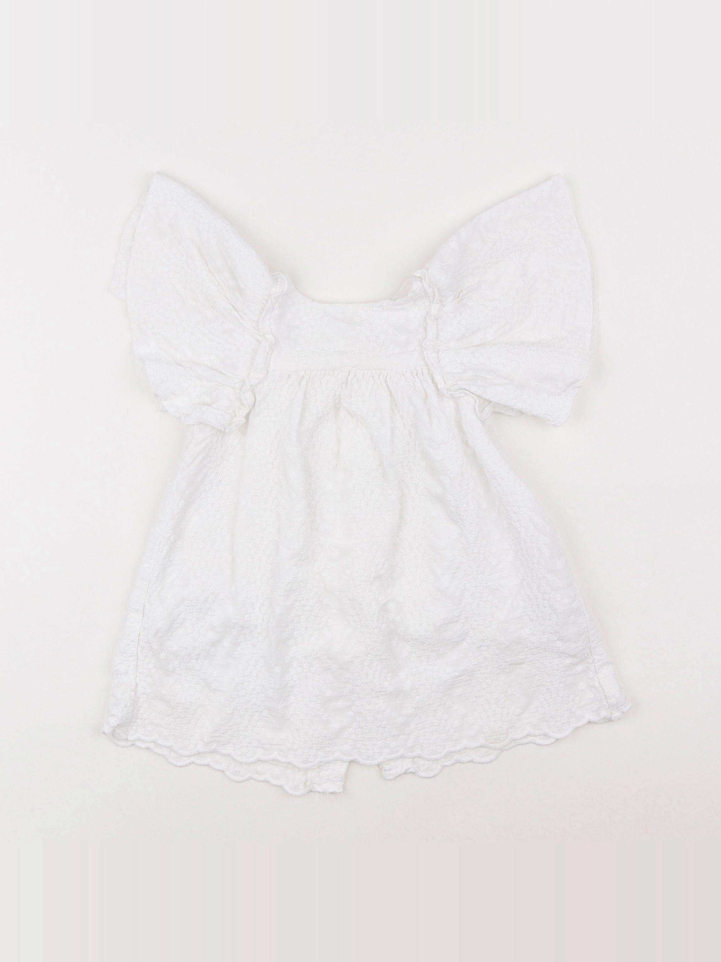 Zara - robe blanc - 12/18 mois