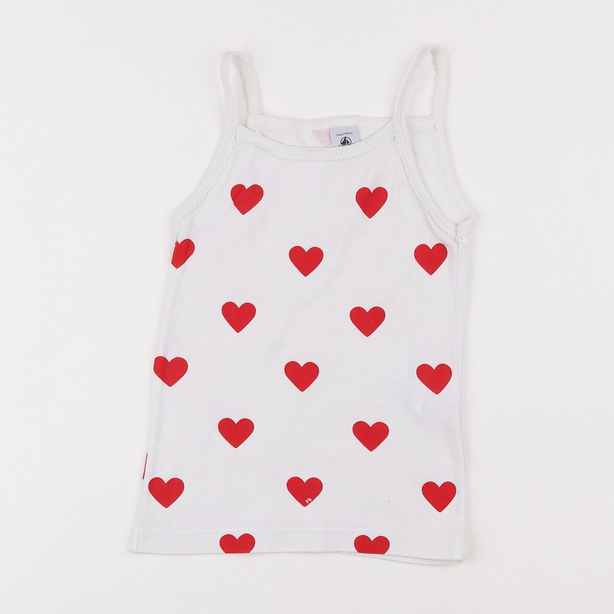 Petit Bateau - maillot de corps blanc - 6 ans