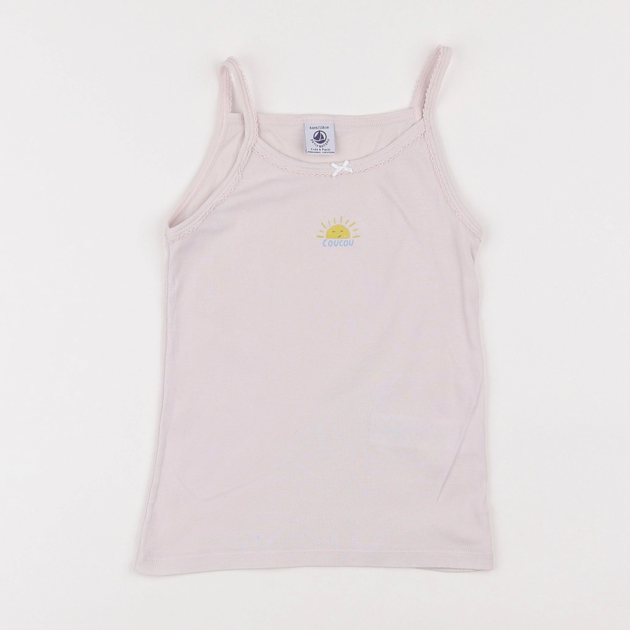 Petit Bateau - maillot de corps rose - 6 ans