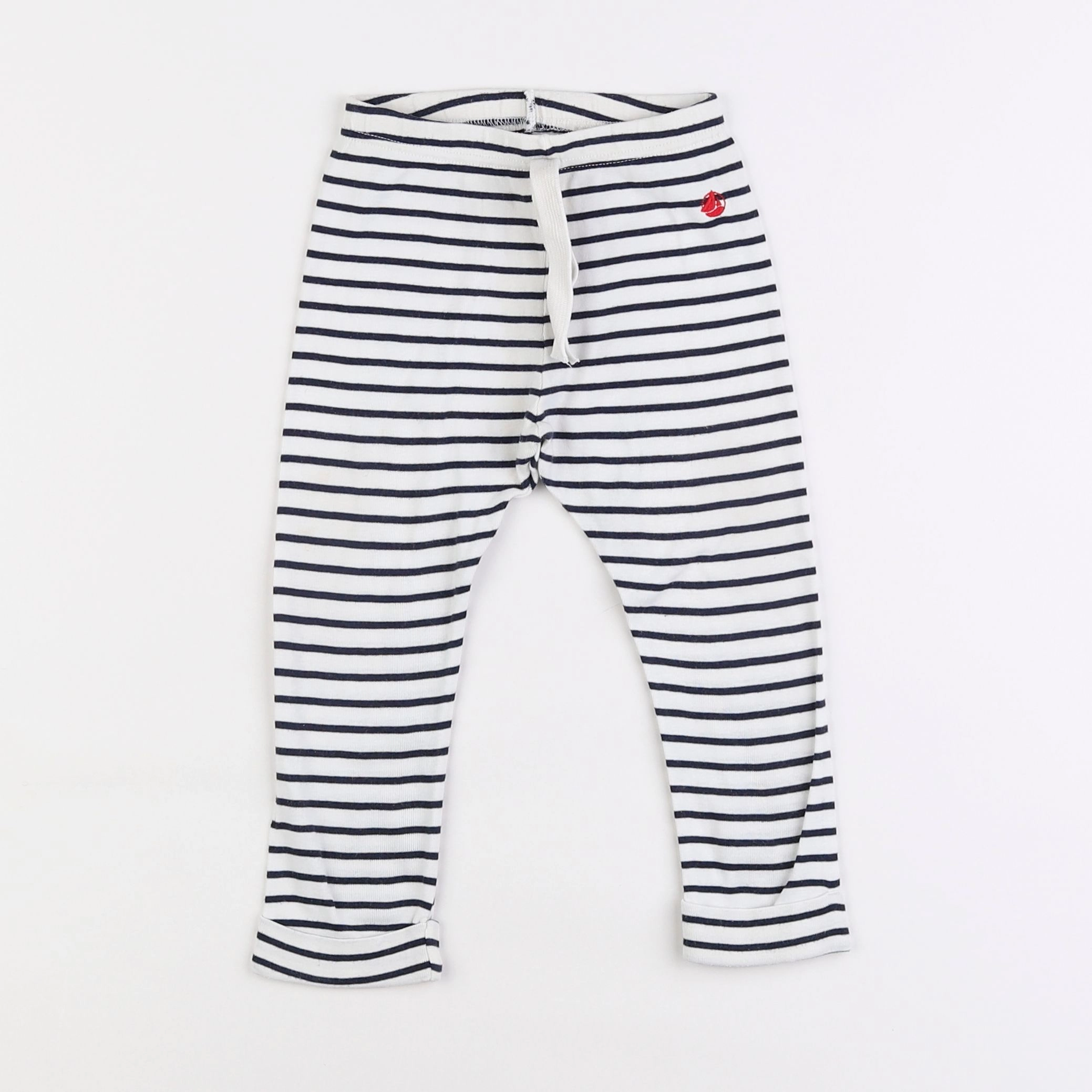 Petit Bateau - legging blanc, bleu - 18 mois