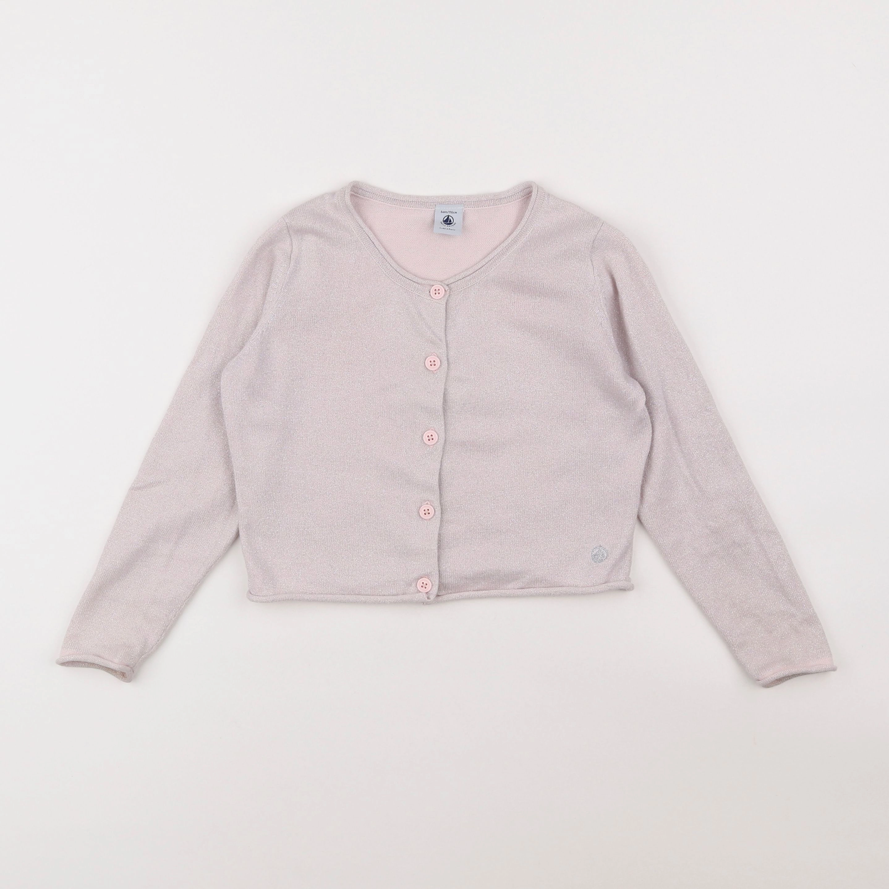 Petit Bateau - gilet rose - 6 ans