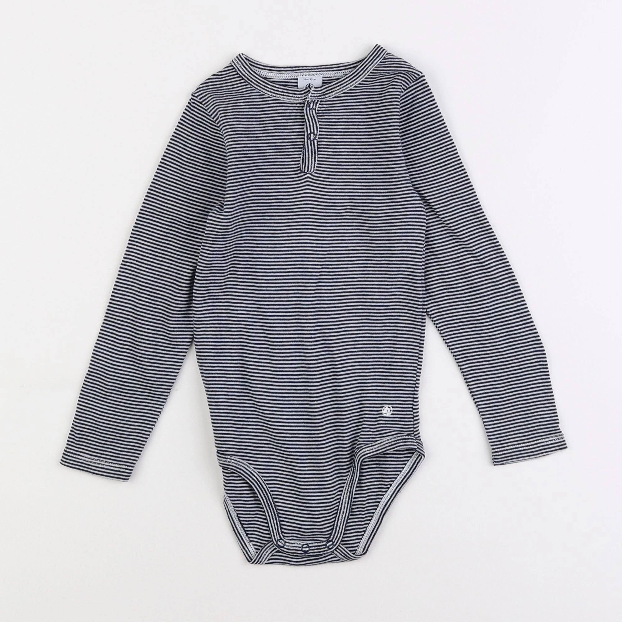 Petit Bateau - body bleu - 3 ans