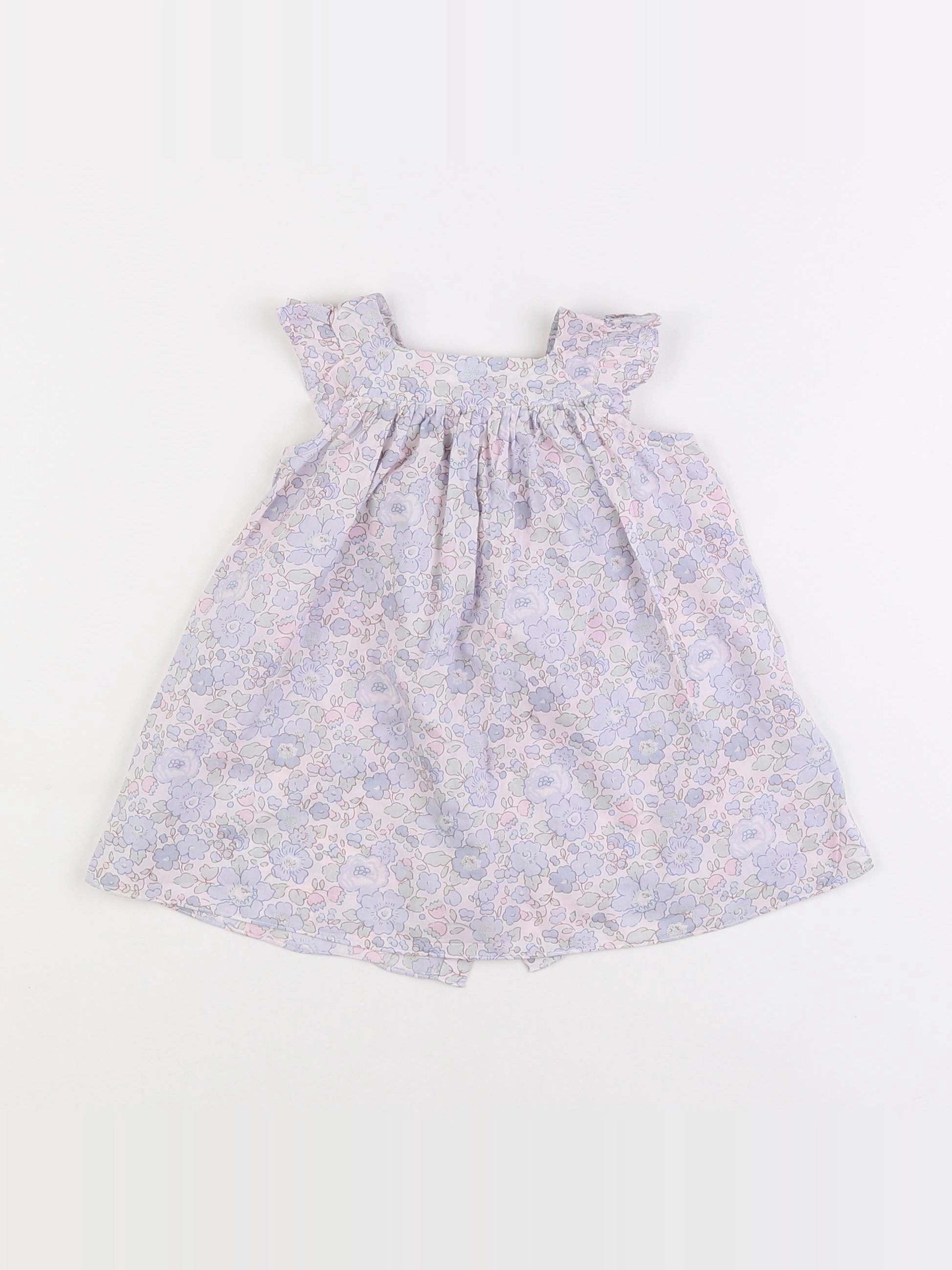Jacadi - robe liberty bleu - 6 mois